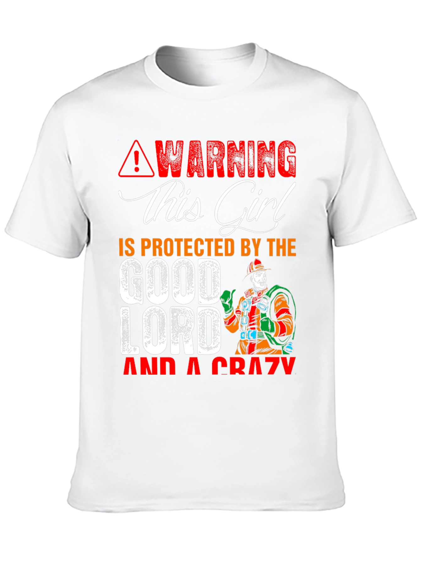 Warning This Girl is Protected Graphic T-Shirt - 10