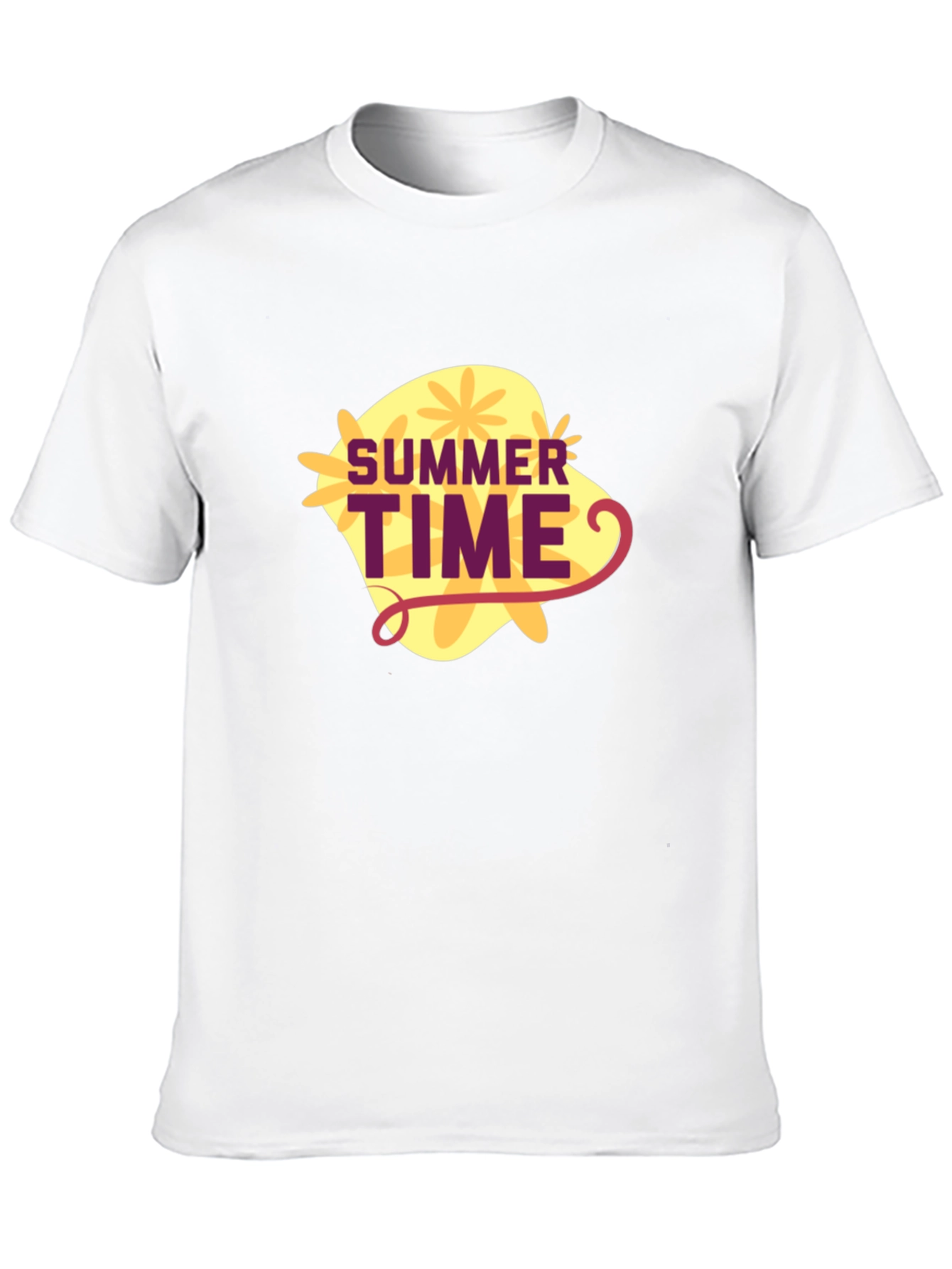 Black Summer Time Graphic Tee - Black Casual T-Shirt view 10