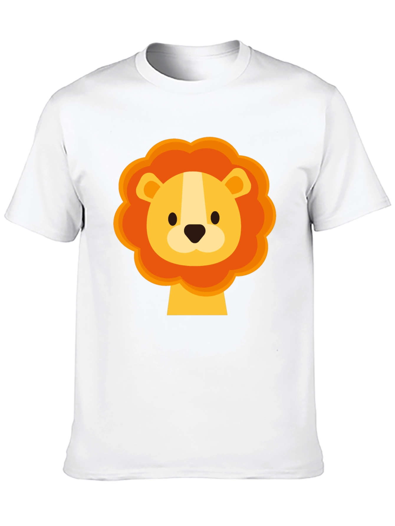 Black Cute Lion Graphic Black T-Shirt view 10