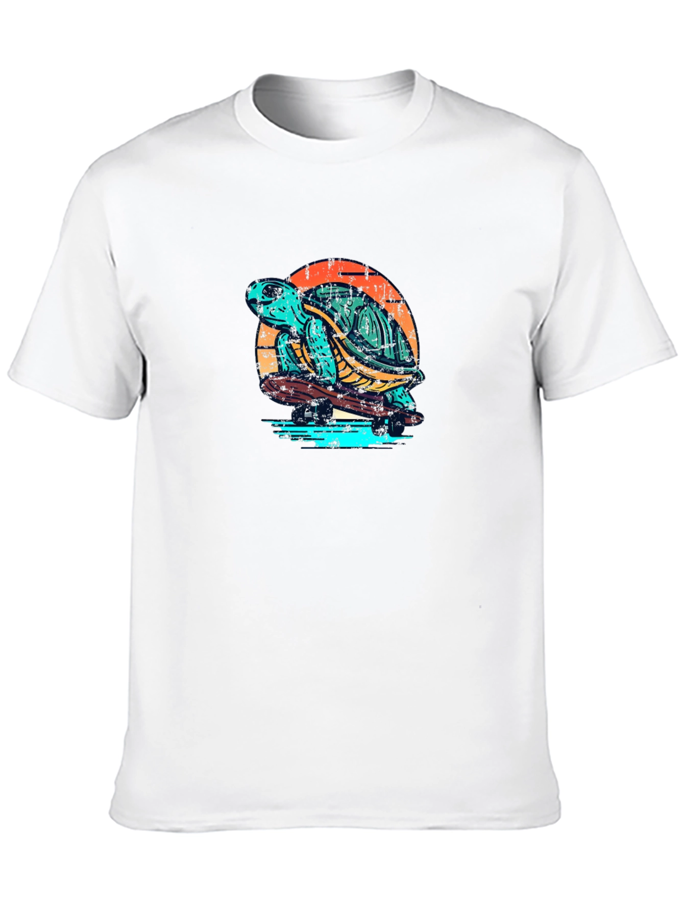 Black Skateboarding Turtle Graphic Tee - Black view 10