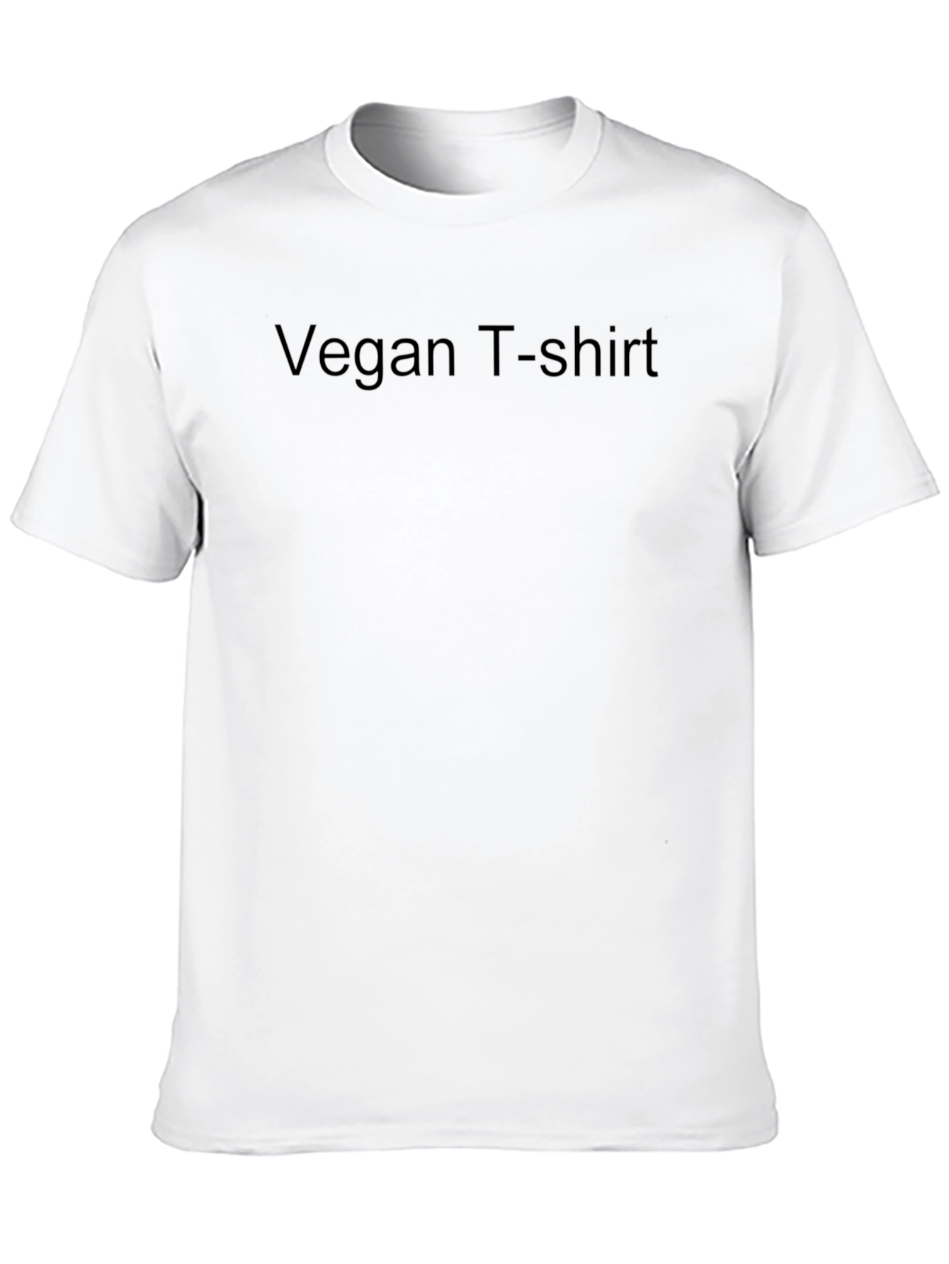 Black Vegan T-Shirt - Black Crew Neck Tee view 10