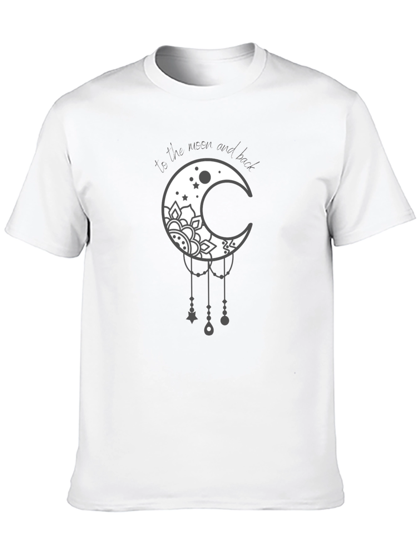Black Moon and Back Graphic Tee - Stylish Celestial Design view 10