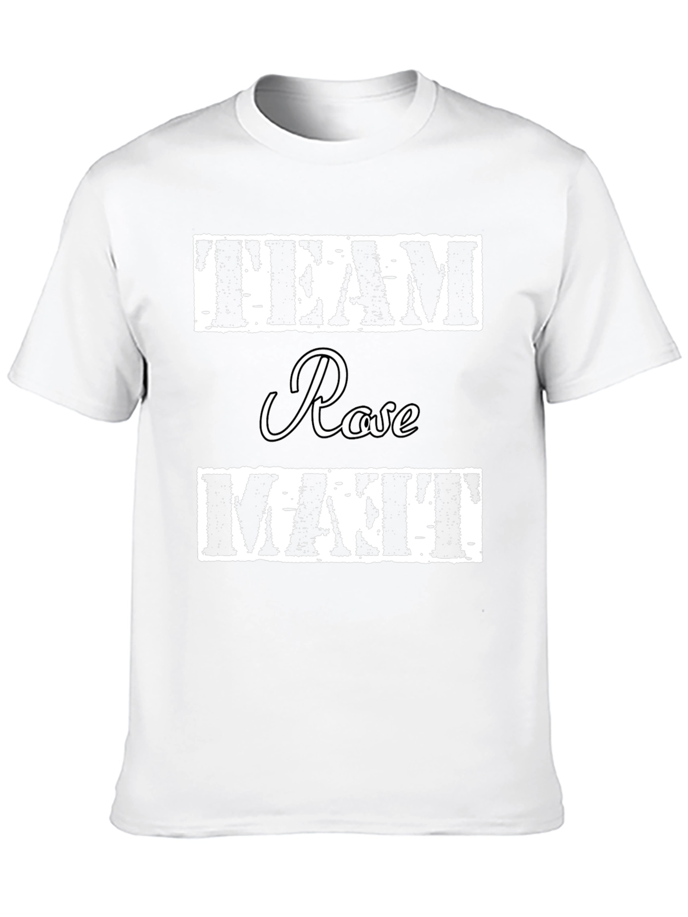 Black Team Rose & Matt Black Cotton T-Shirt view 10