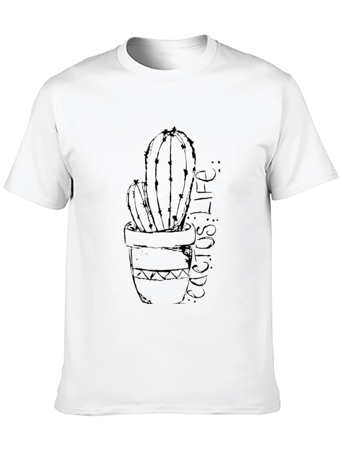 Black Cactus Life Graphic T-Shirt - Black Tee view 10