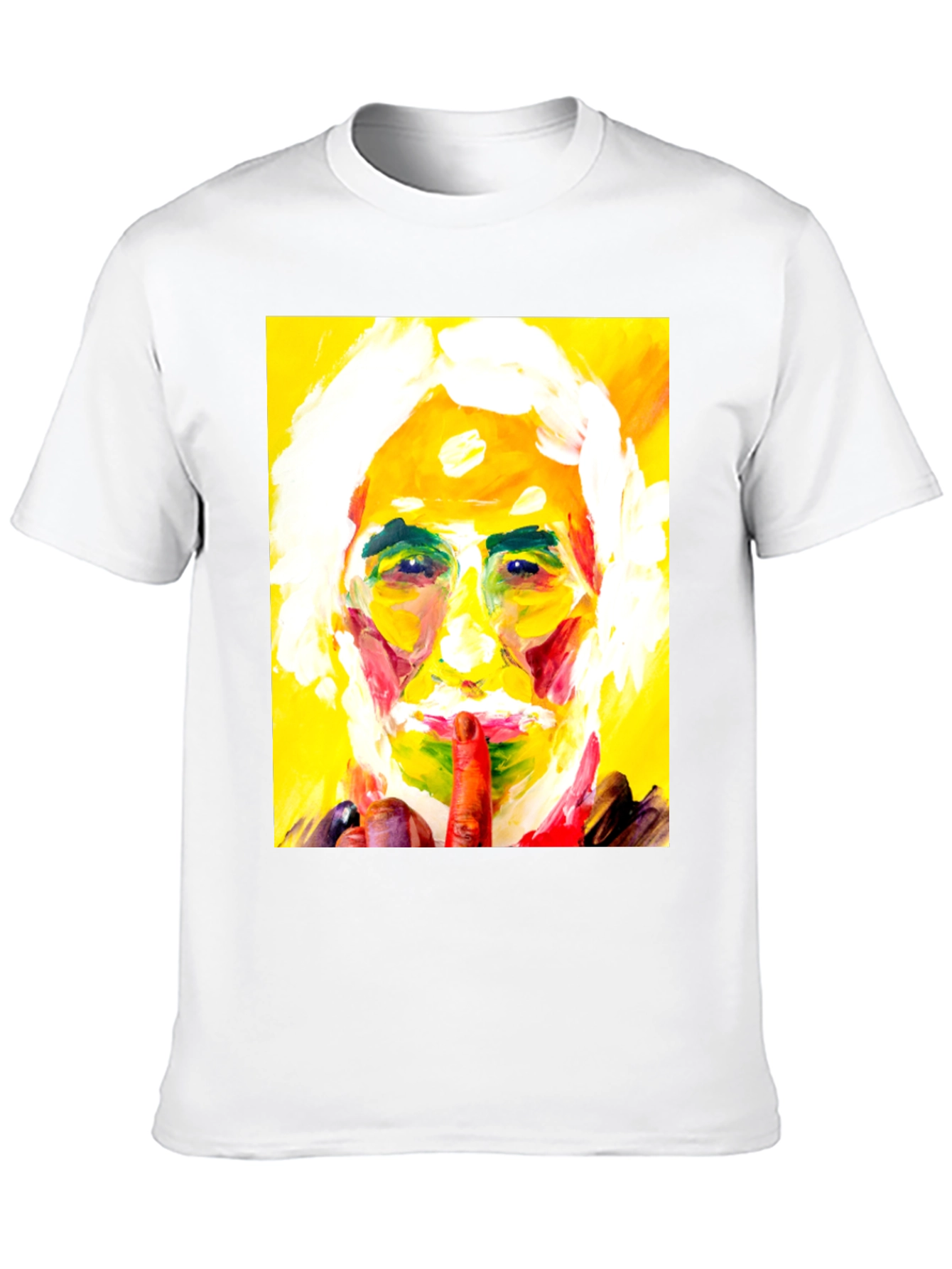 Black Abstract Portrait Graphic Tee view 10