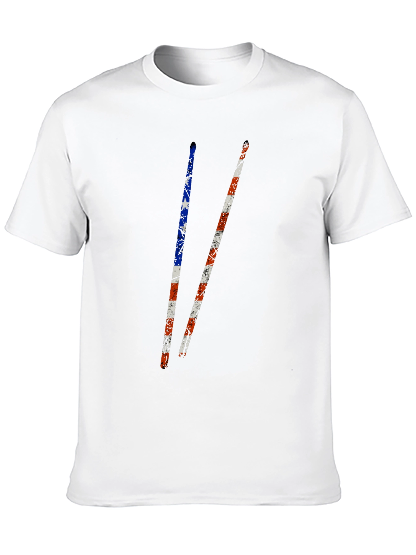 Black American Flag Drumsticks Graphic Tee view 10