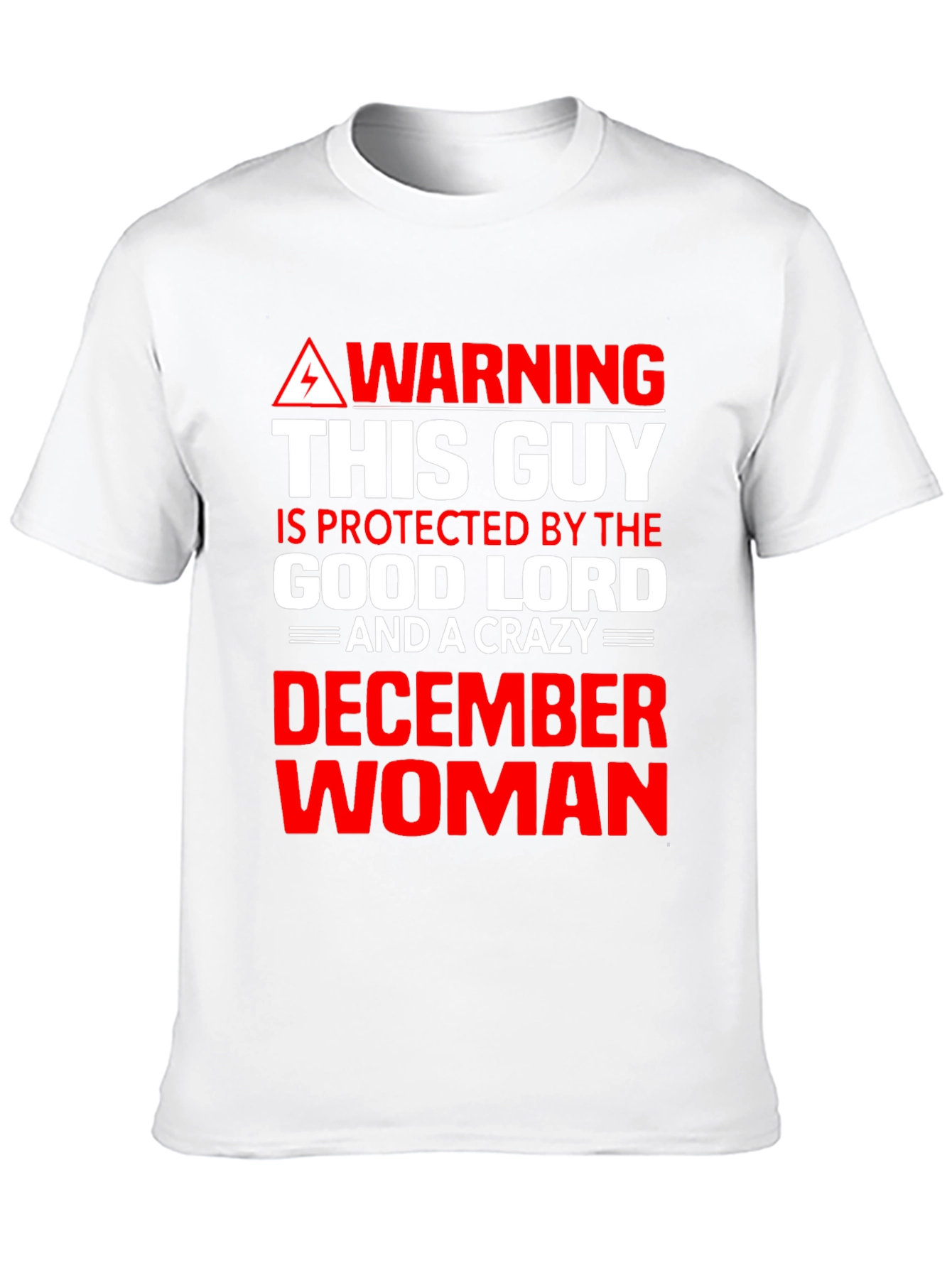 Black Warning: Protected By December Woman Graphic Tee view 10
