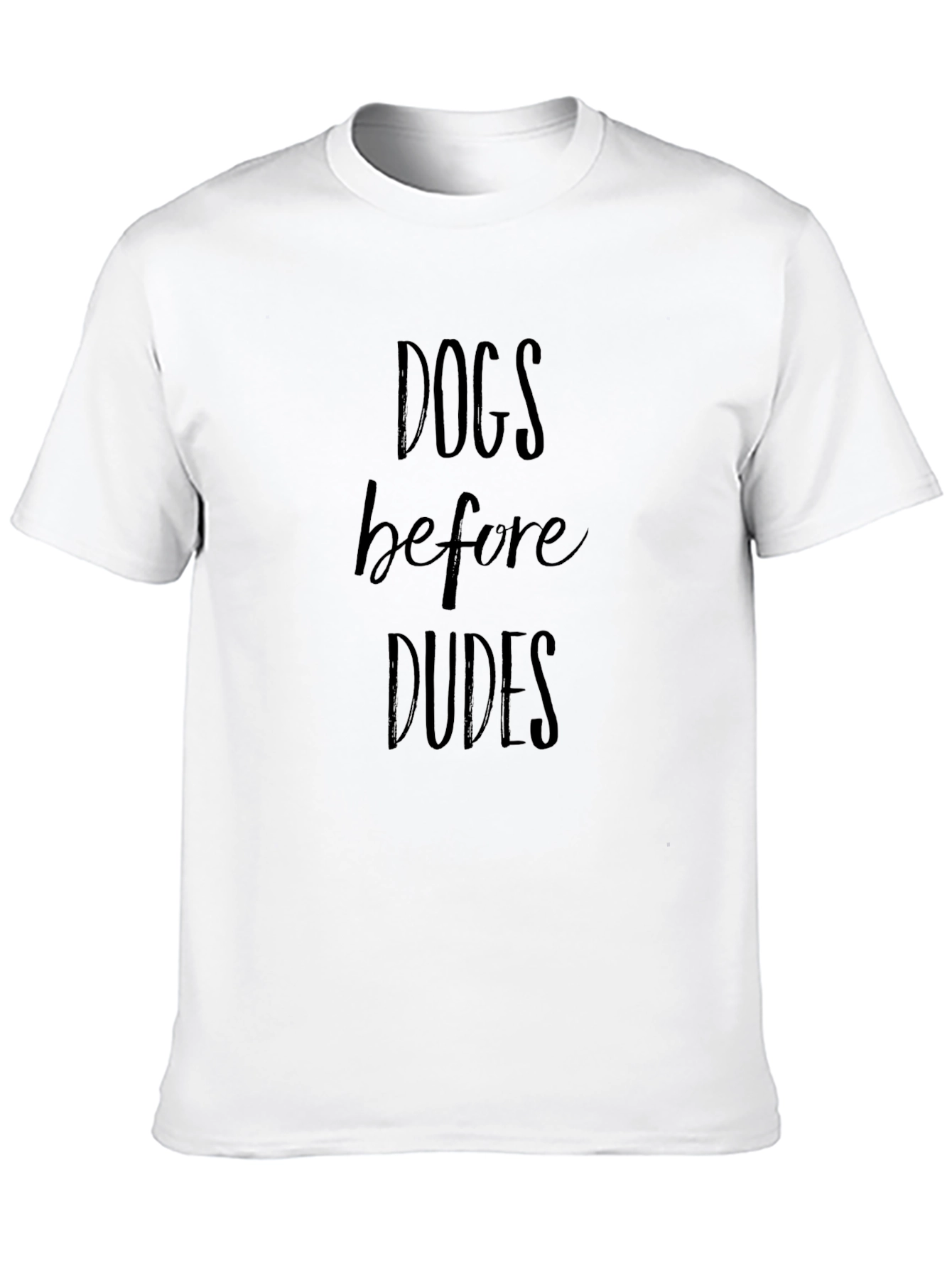 Dogs Before Dudes Crewneck Tee - 10