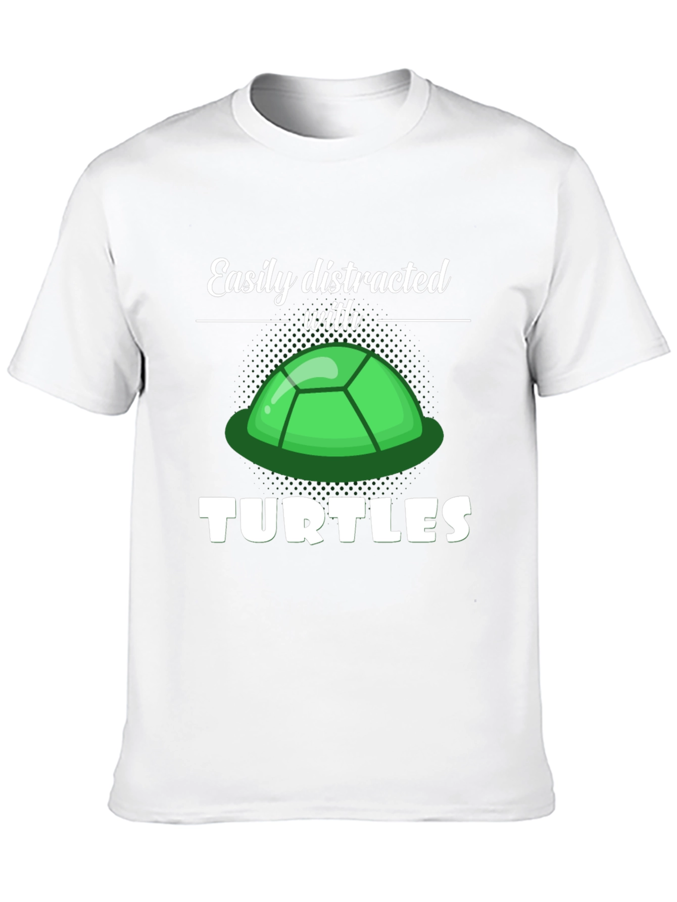 Black Easily Distracted With Turtles Graphic Tee view 10