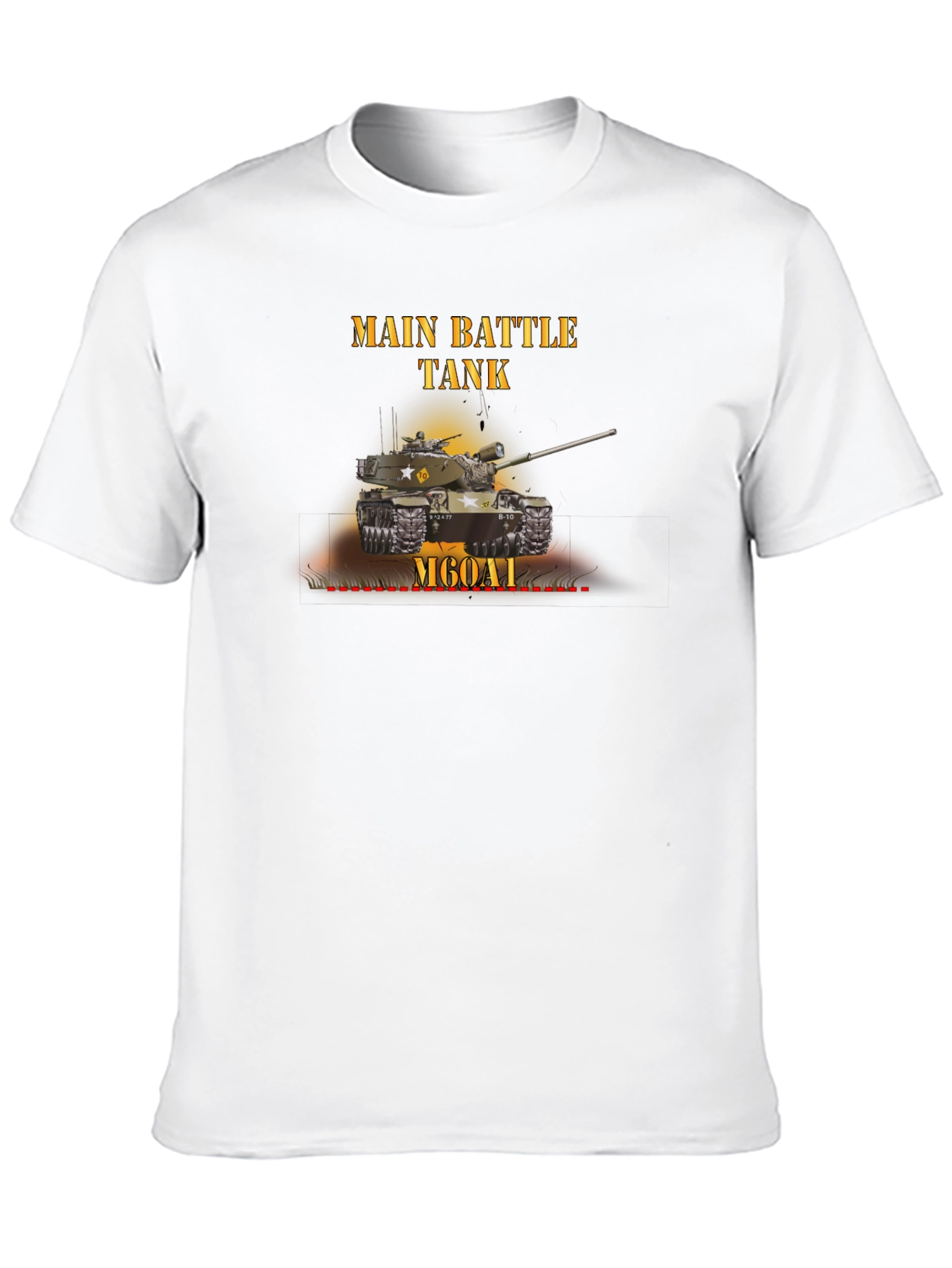 Black Main Battle Tank M60A1 Graphic T-Shirt view 10