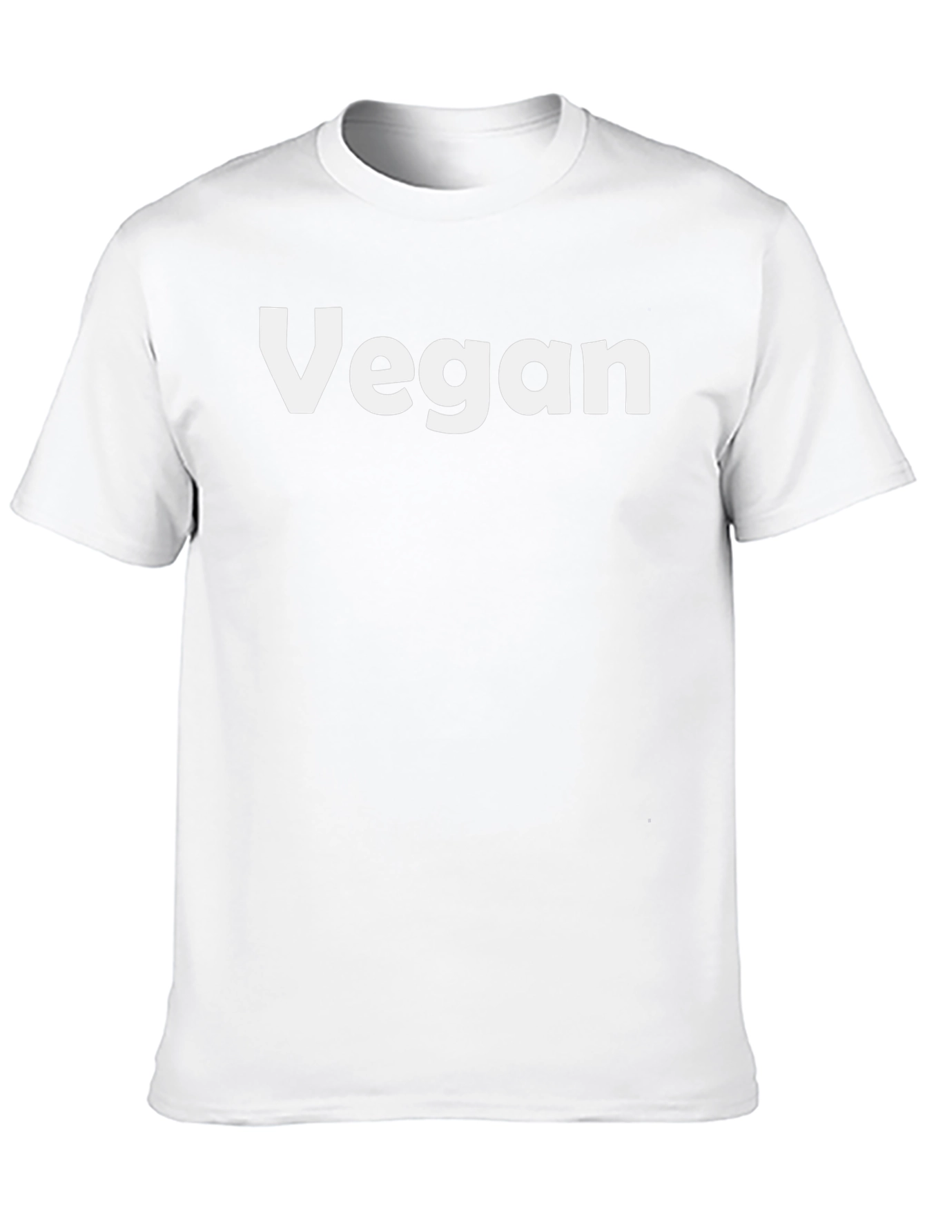 Vegan Statement T-Shirt - Bold White Print on Black - 10