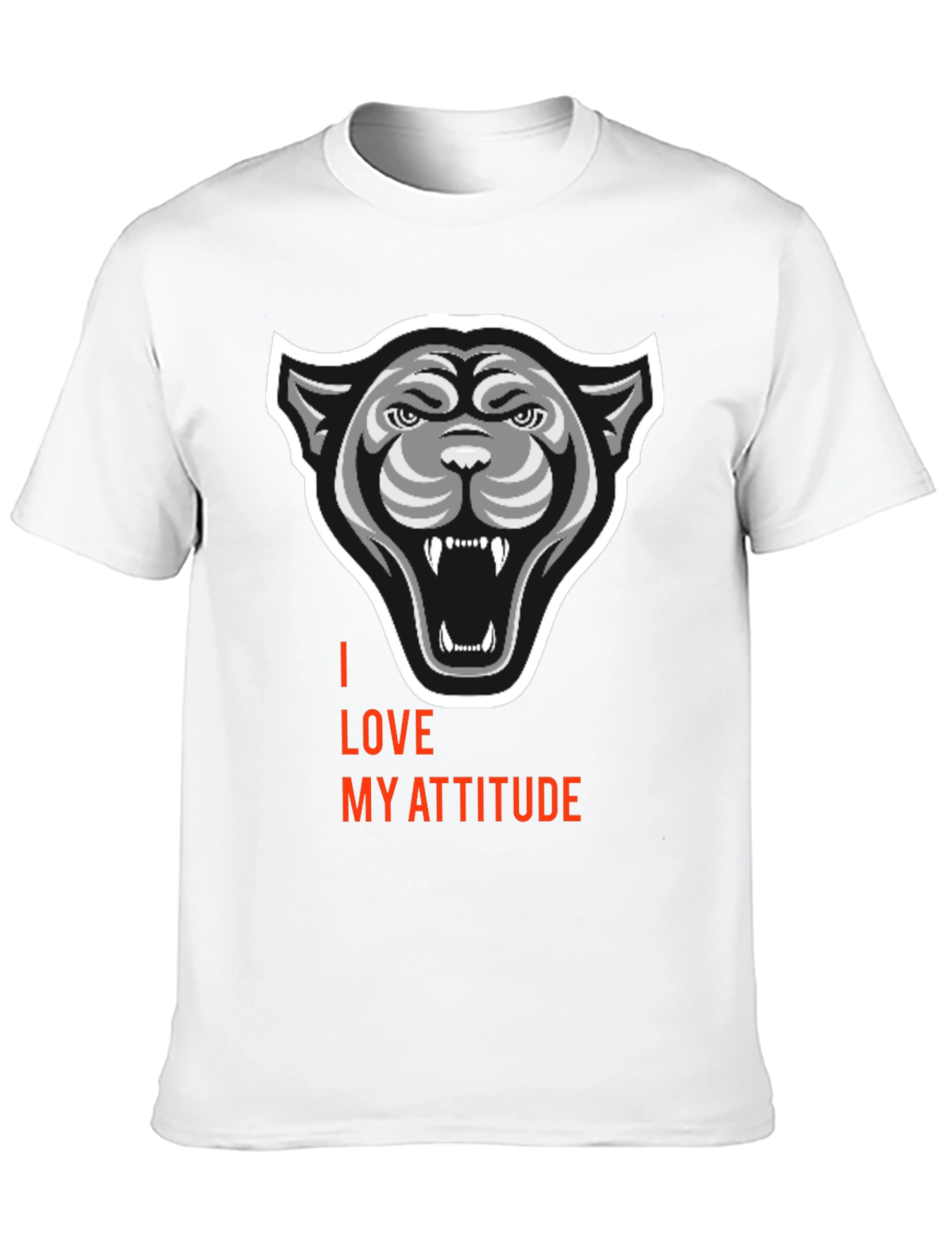 Black I Love My Attitude Black Graphic Tee view 10