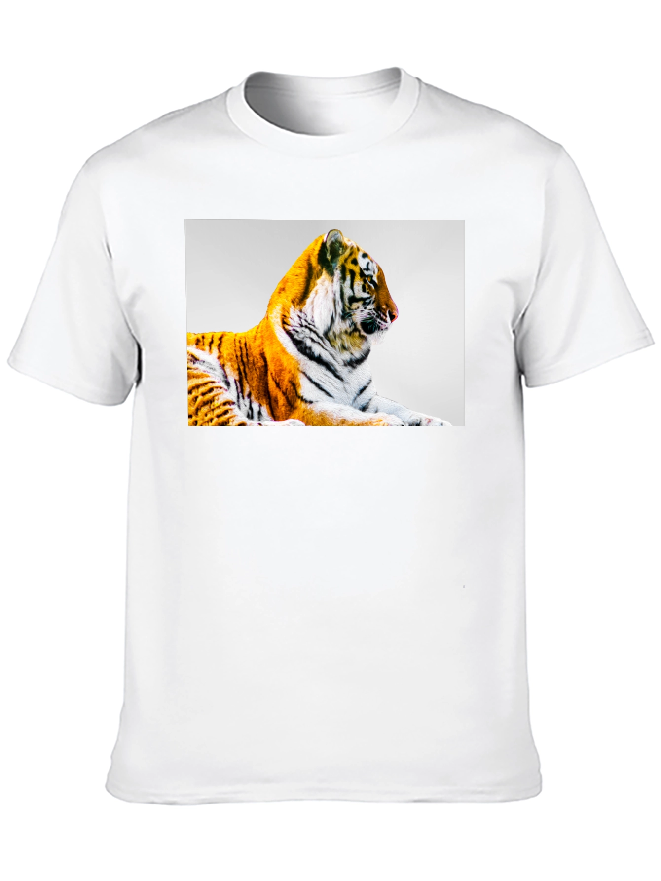 Black Tiger Graphic Print Black T-Shirt view 10