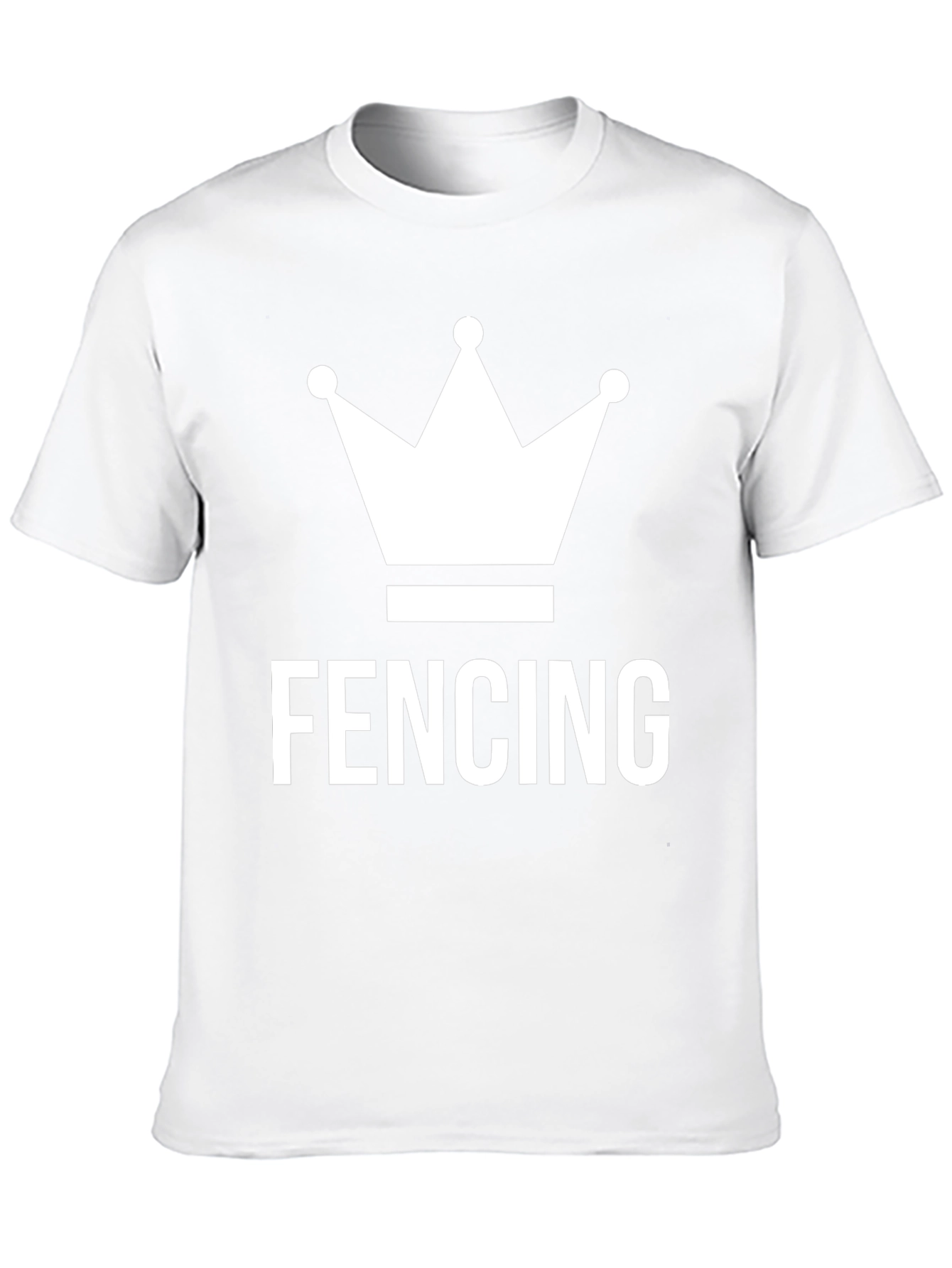 Black Fencing Crown Graphic Tee - Black Cotton T-Shirt view 10