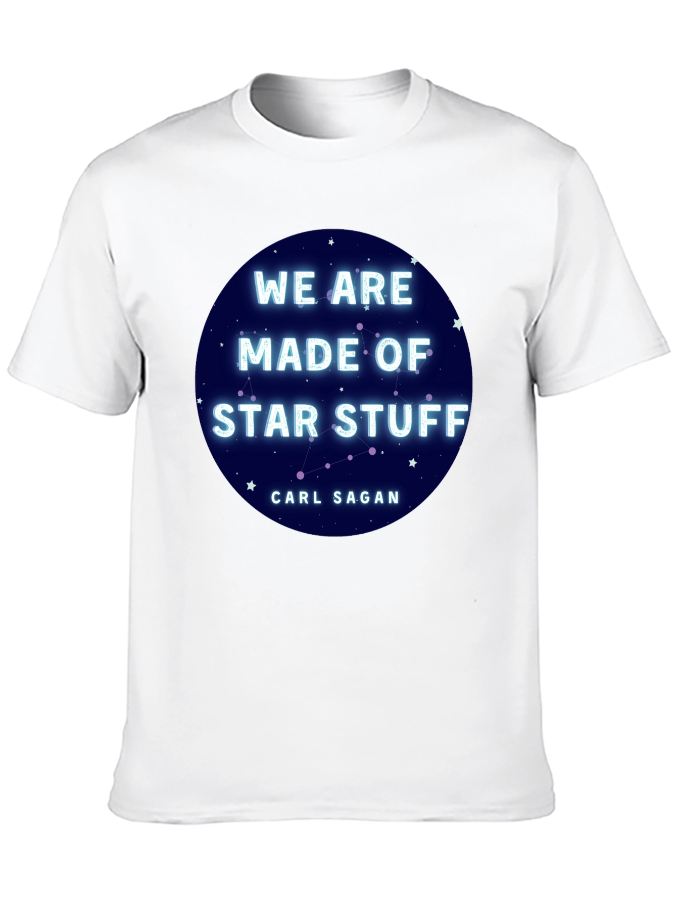 Black Cosmic Carl Sagan T-Shirt - We Are Star Stuff Tee view 10