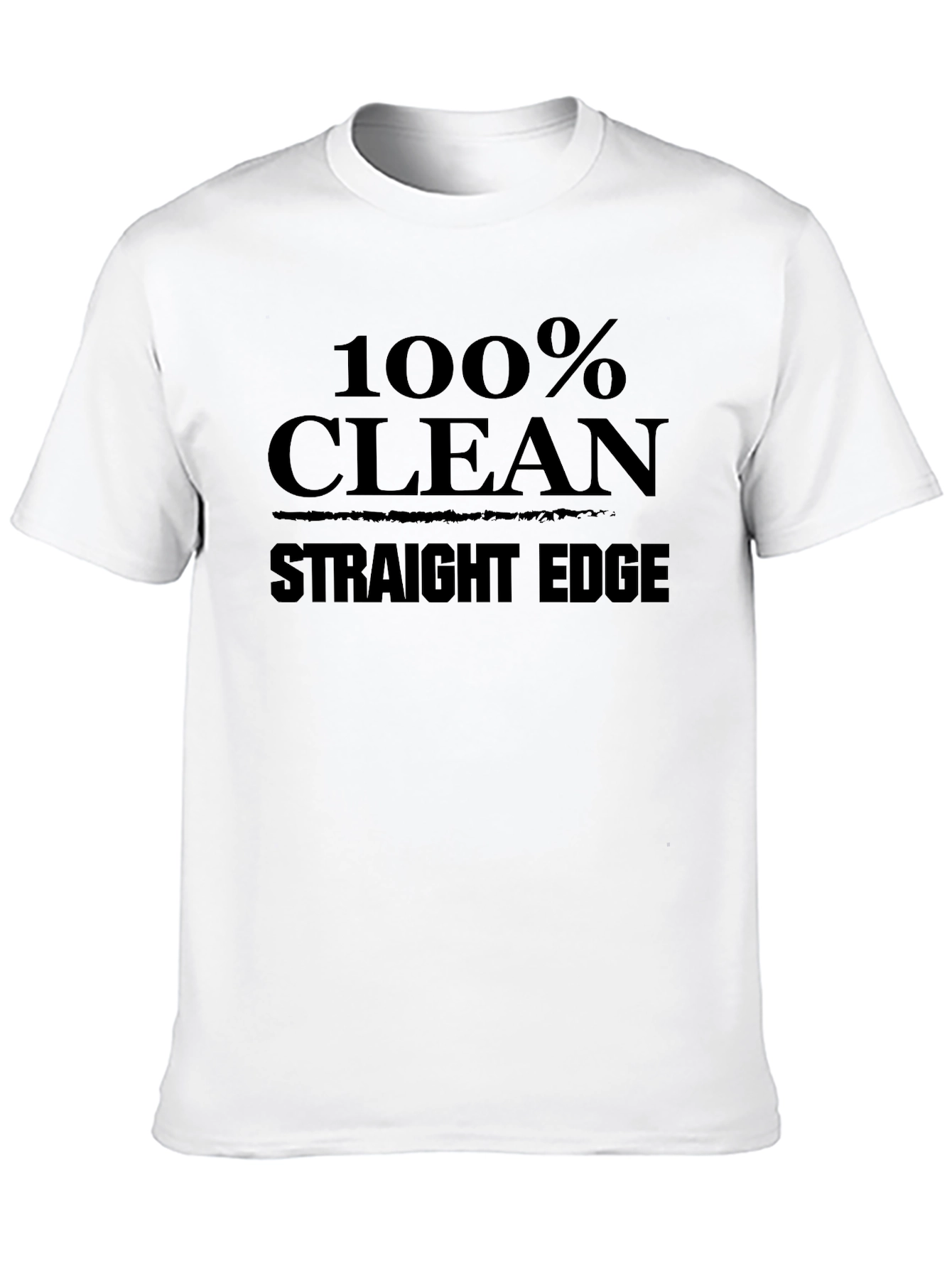 Black 100% Clean Straight Edge Black T-Shirt view 10