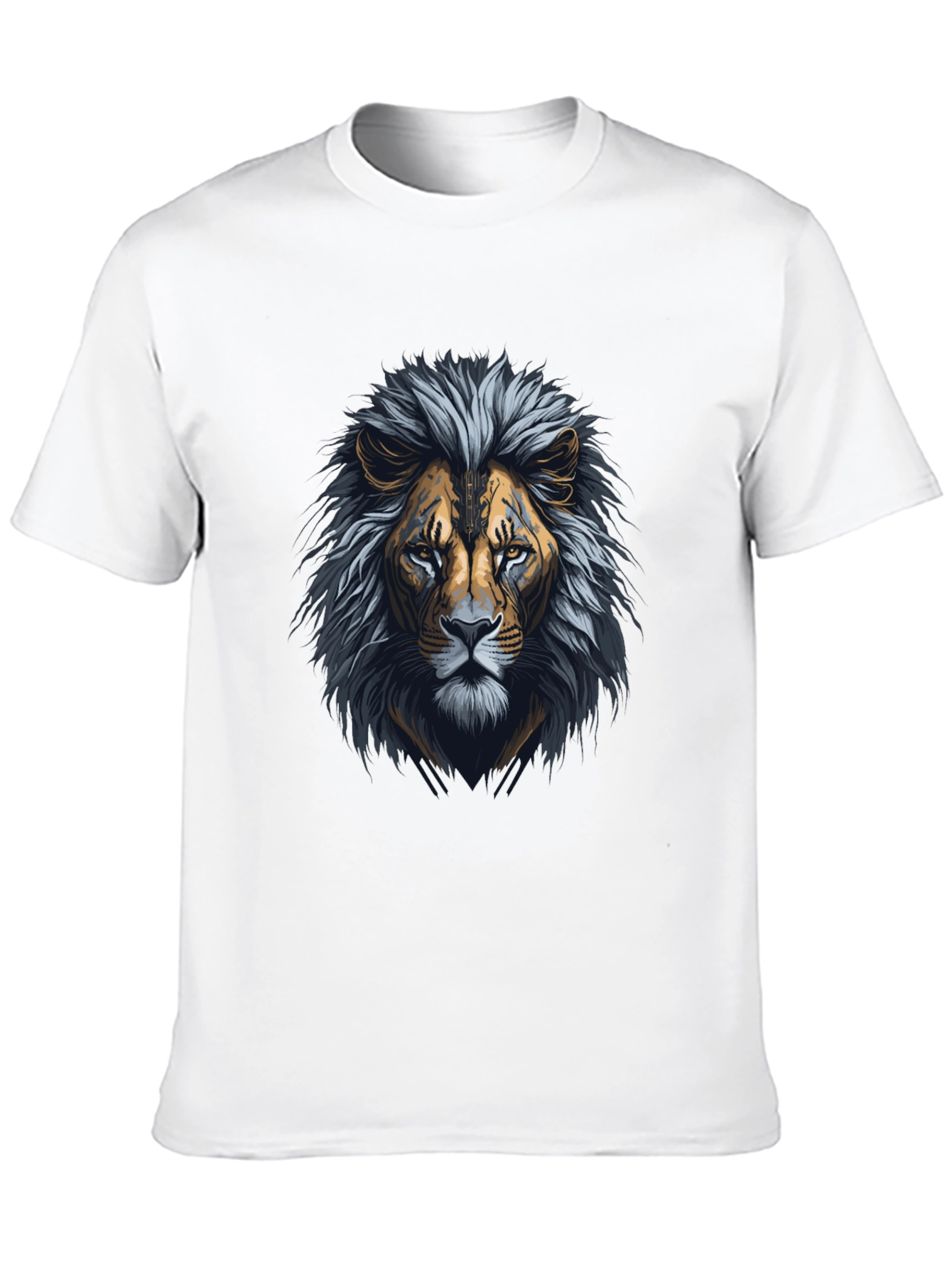 Black Lion Graphic Black T-Shirt - Bold Animal Design view 10