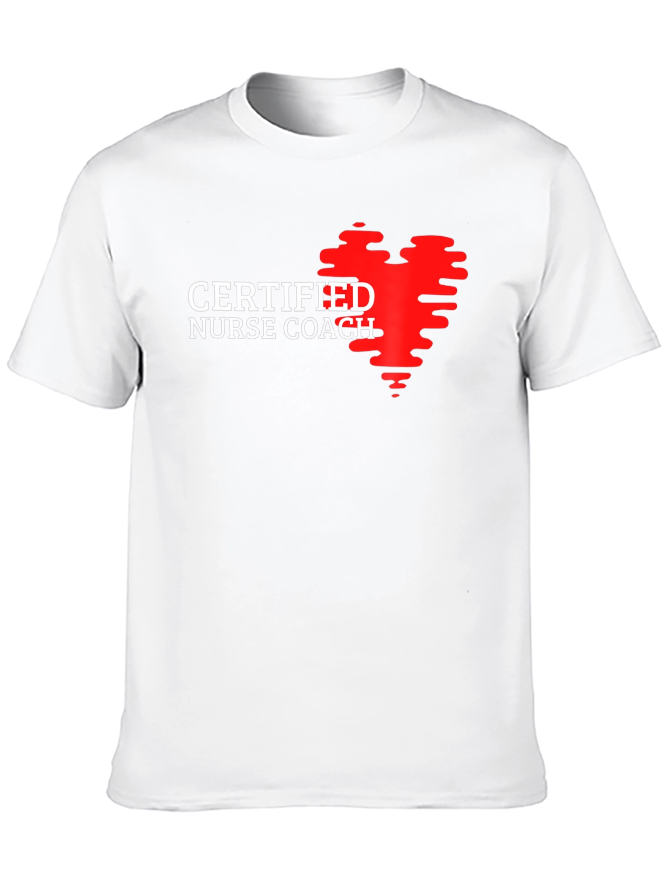 Black Certified Nurse Coach Heart T-Shirt view 10