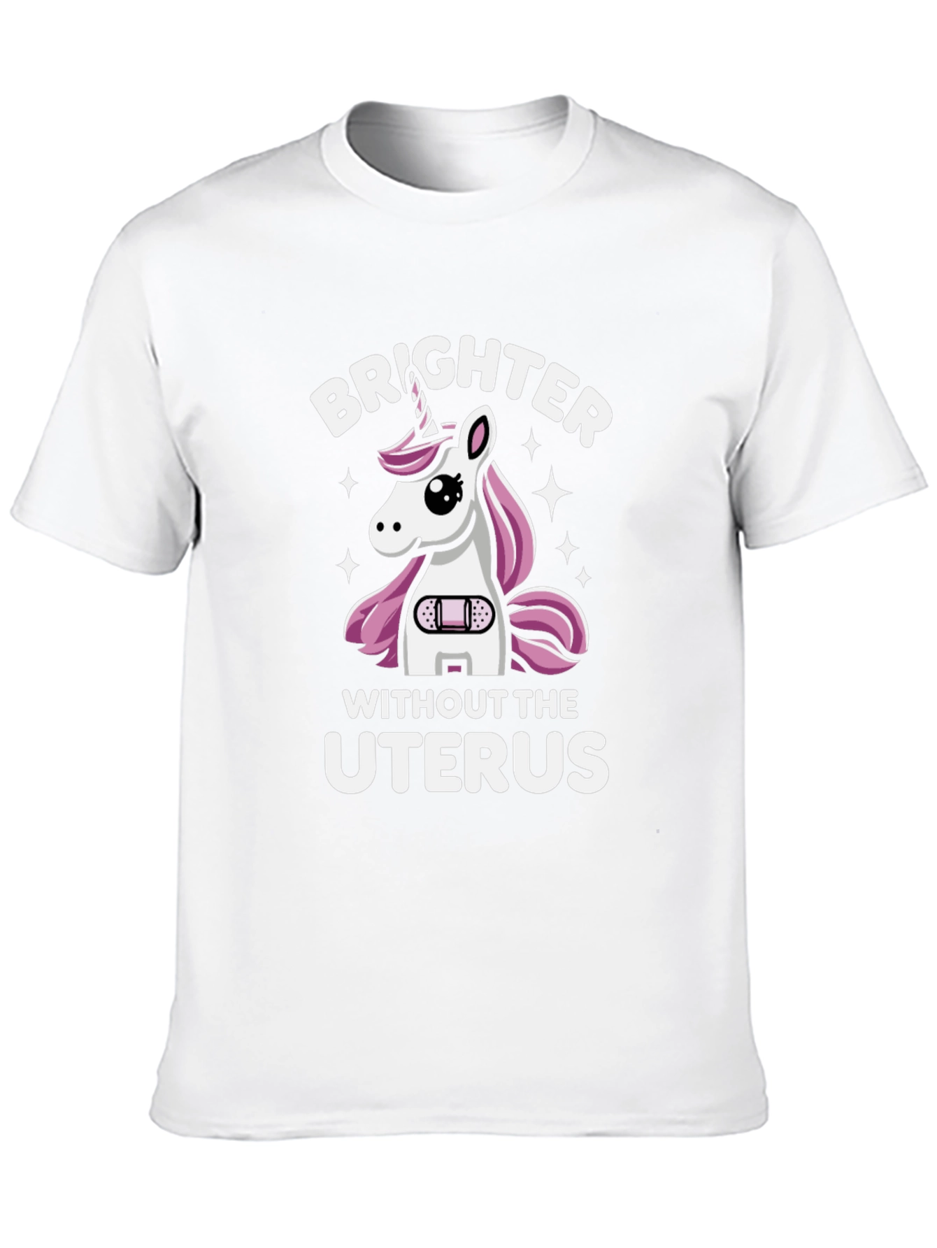 Black Brighter Without The Uterus Graphic Tee view 10