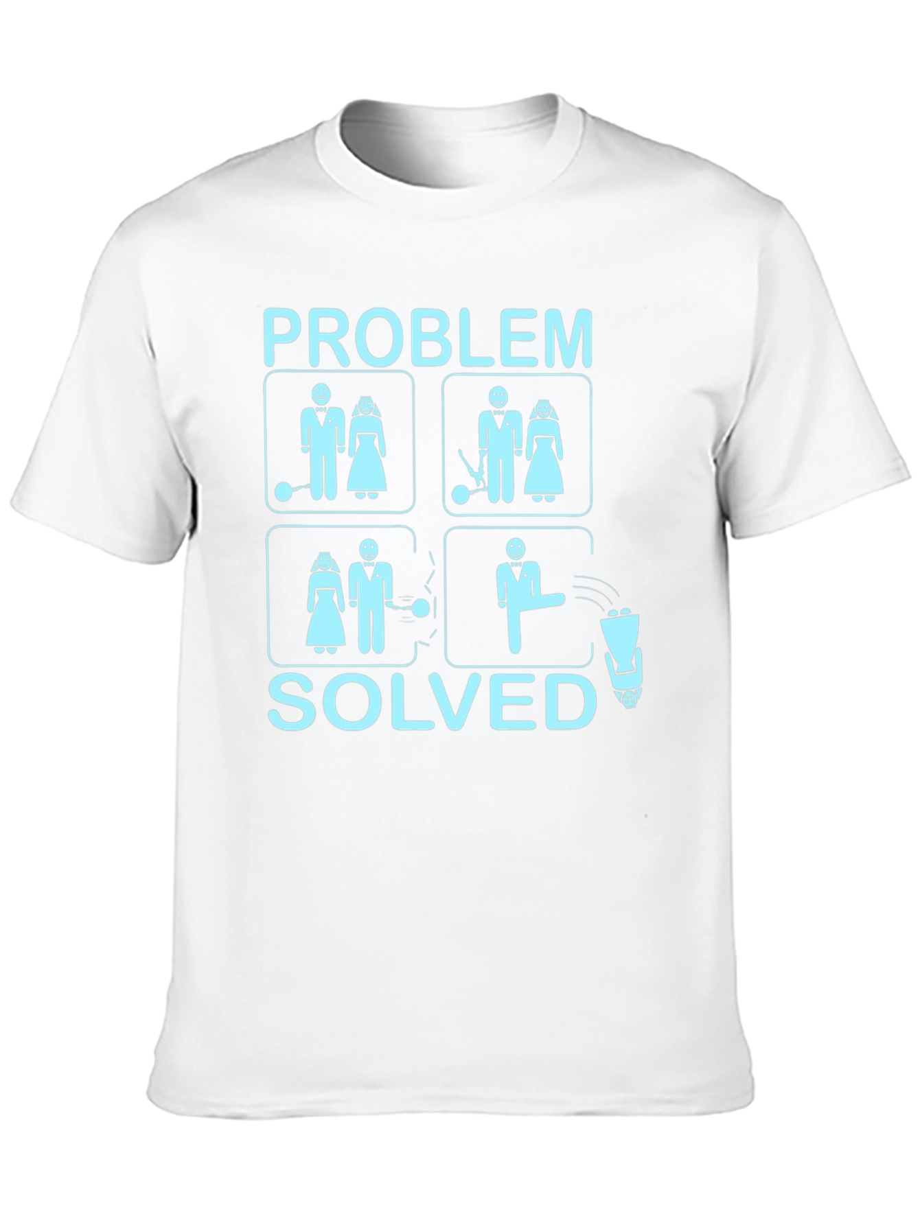 Black Problem Solved Divorce Funny Graphic T-Shirt view 10
