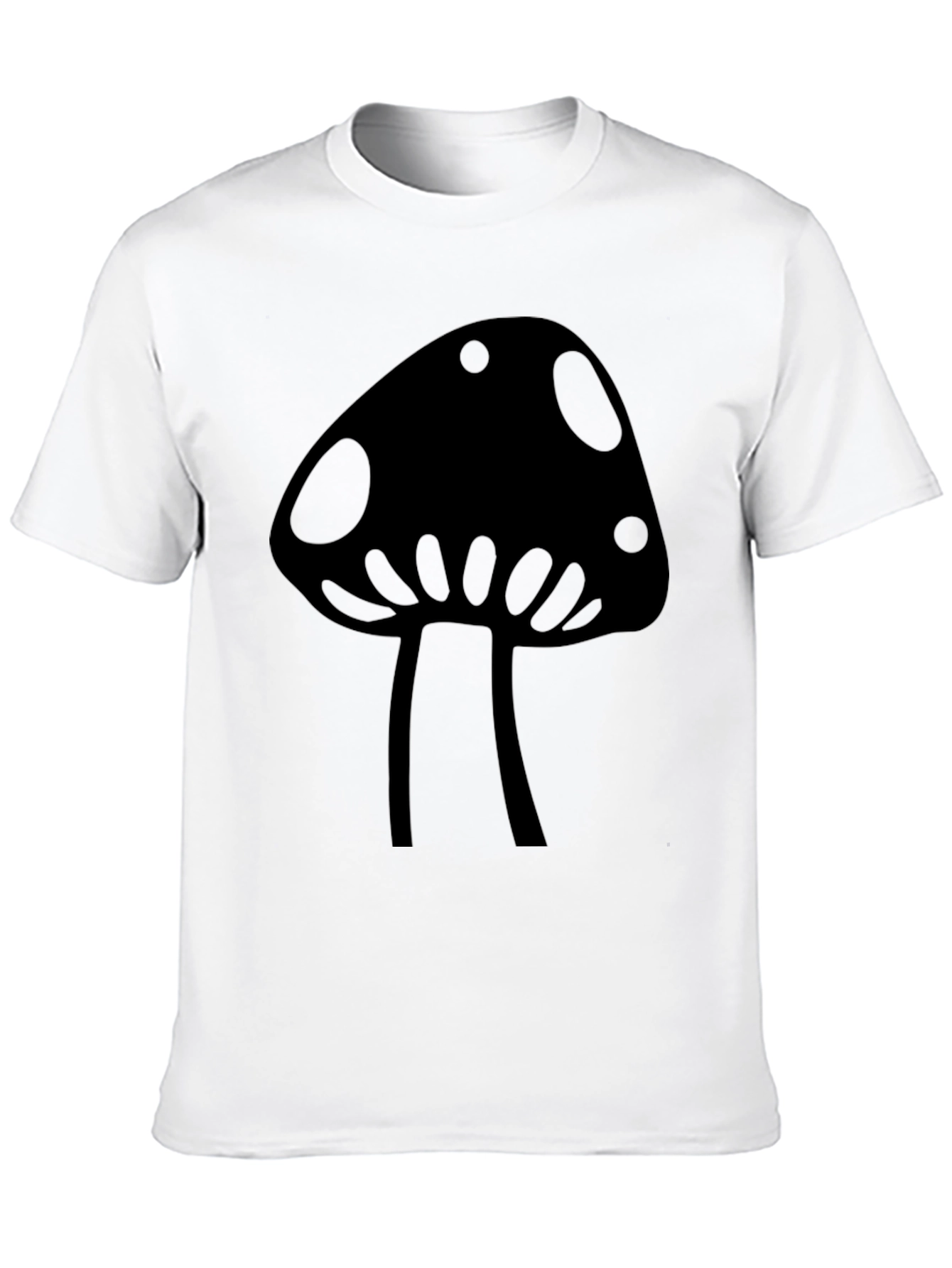 Black Mushroom Graphic Tee - Cool & Casual view 10