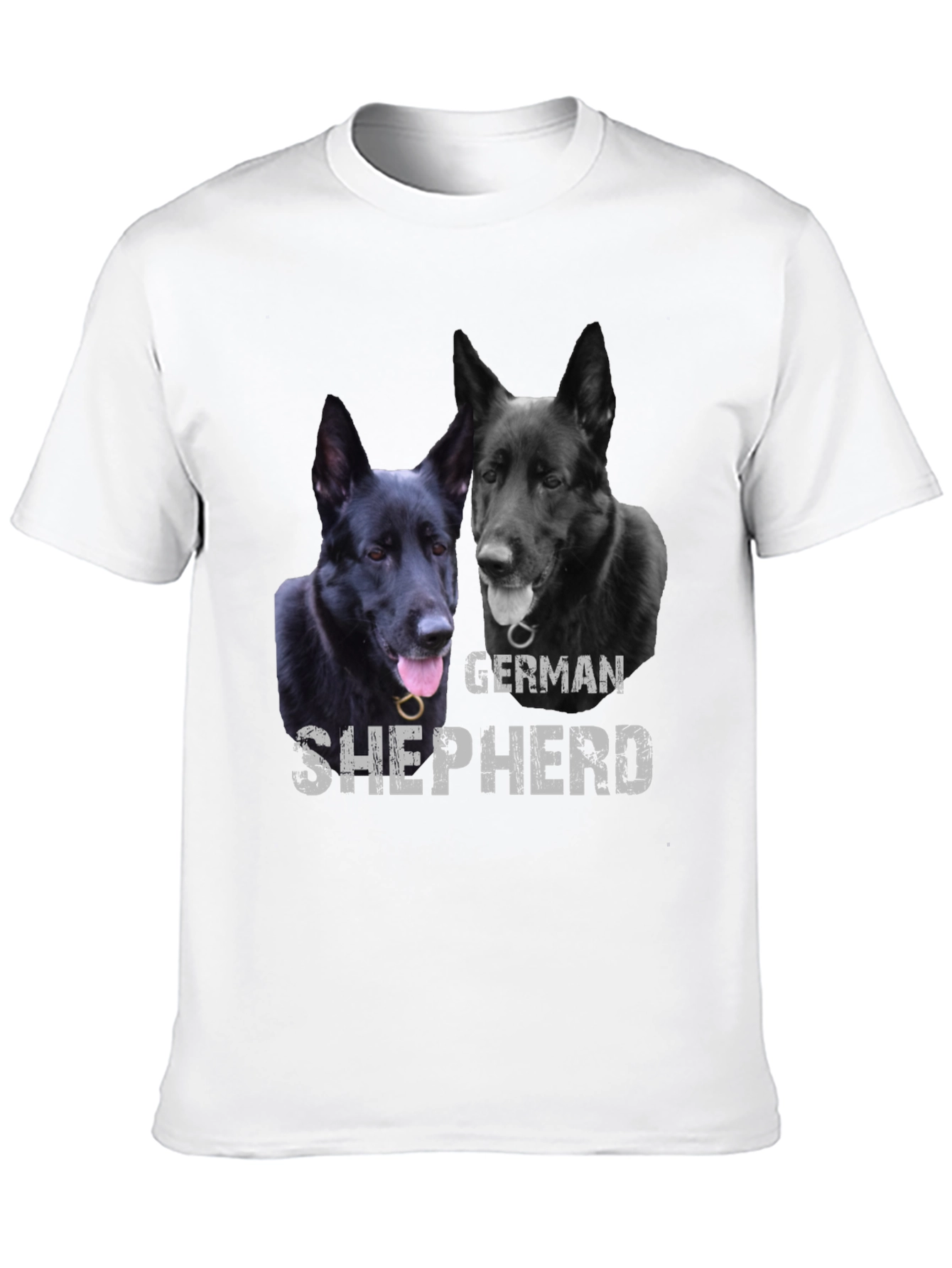 Black German Shepherd Dog Graphic Print Black T-Shirt view 10