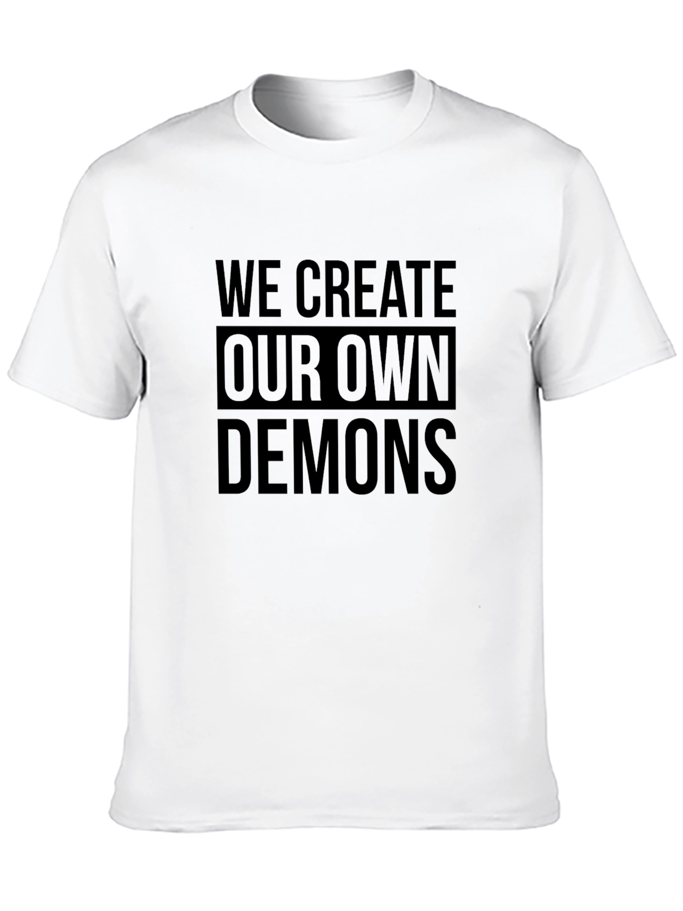 Black We Create Our Own Demons Graphic Tee - Black view 10