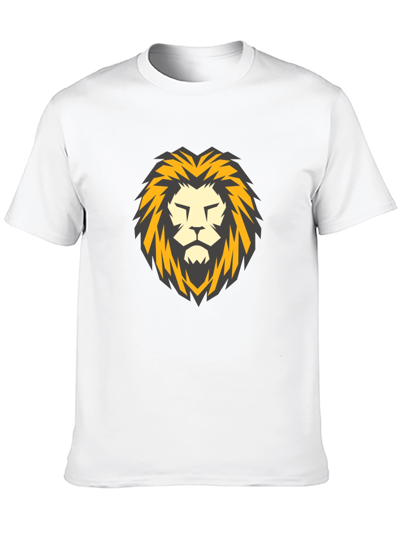 Black Lion Head Graphic Black T-Shirt view 10