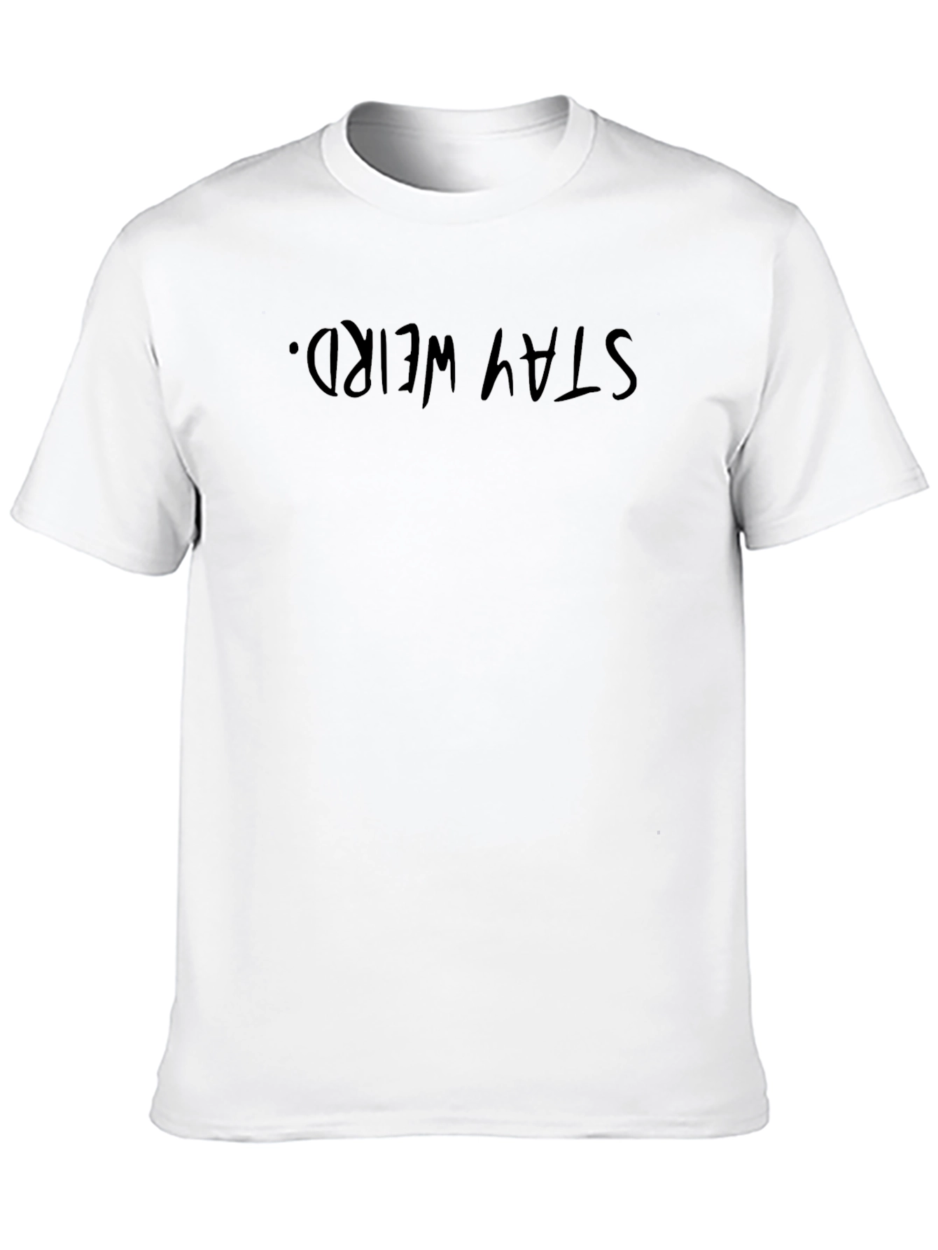 Black Stay Weird Black Graphic Tee - Cool Casual Style view 10