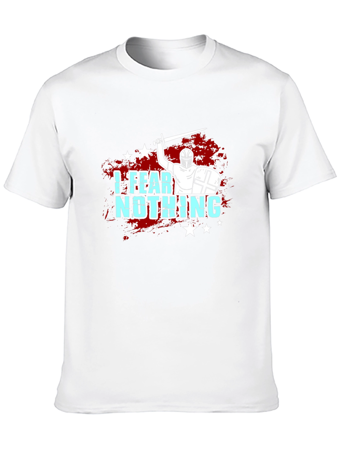 Black I Fear Nothing T-Shirt Knight Crusader view 10