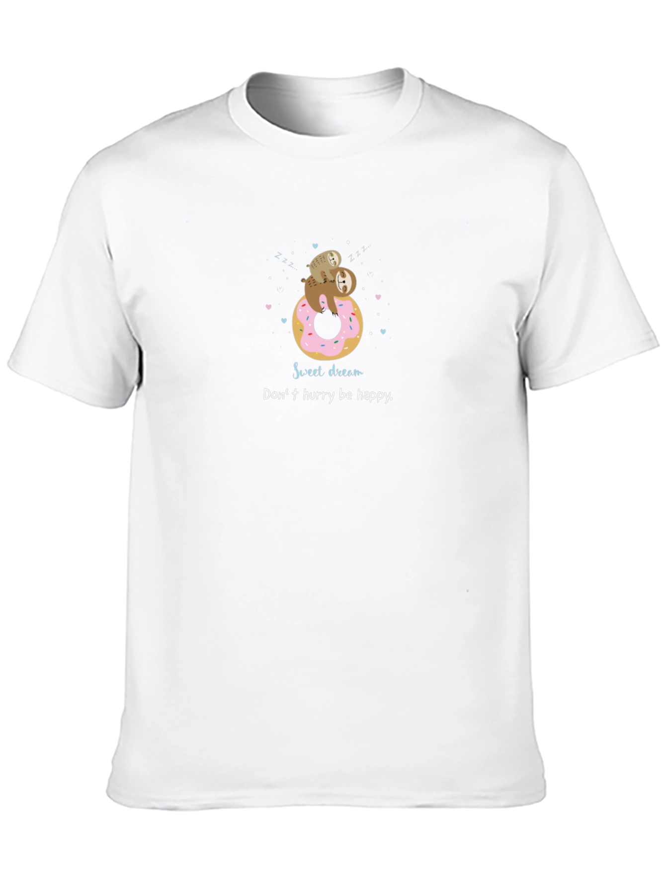 Black Sweet Dreams Sloth Donut T-Shirt view 10