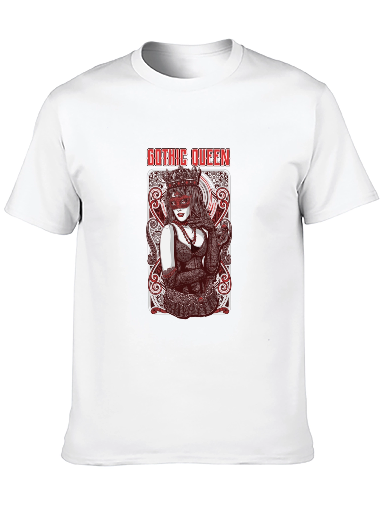 Black Gothic Queen Graphic T-Shirt - Dark & Stylish Tee view 10