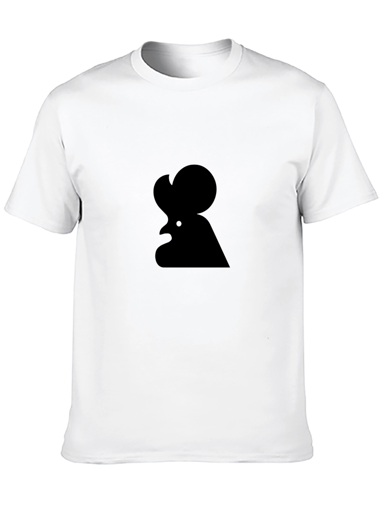 Black Black Rooster Graphic Tee - Minimalist Design view 10