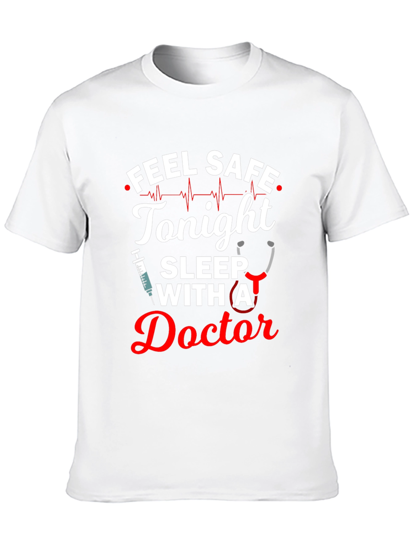 Black Feel Safe Tonight Doctor T-Shirt view 10
