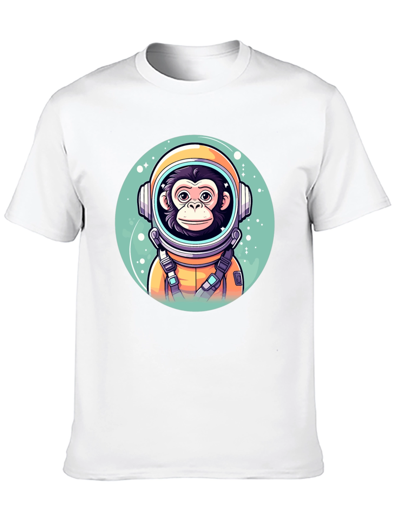 Black Monkey Astronaut Graphic T-Shirt view 10