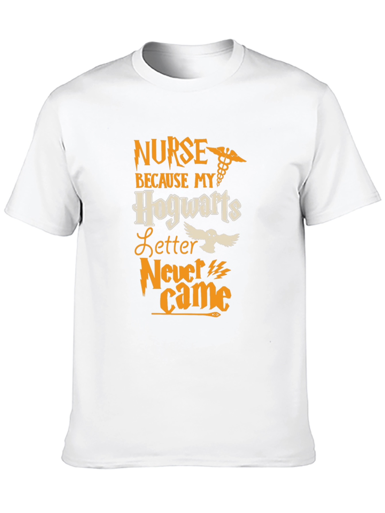 Black Nurse Hogwarts Letter T-Shirt - Black Cotton view 10