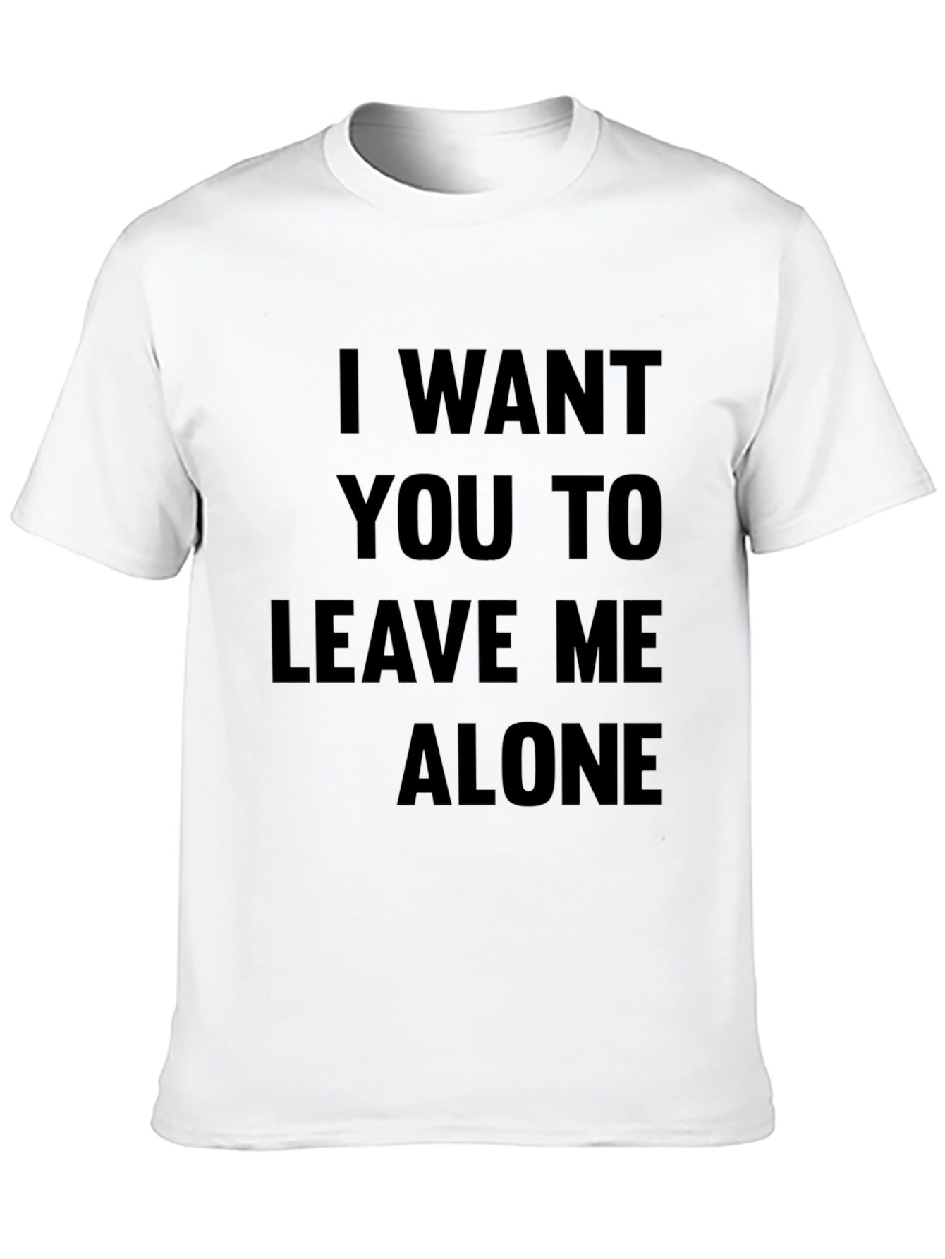 Black Leave Me Alone Slogan Tee - Black T-Shirt view 10