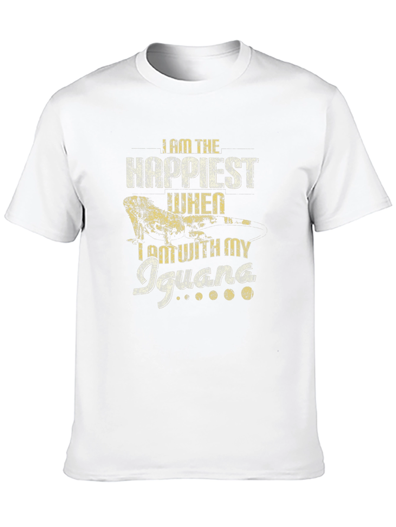 Black Iguana Lover T-Shirt - Happiest With My Iguana view 10