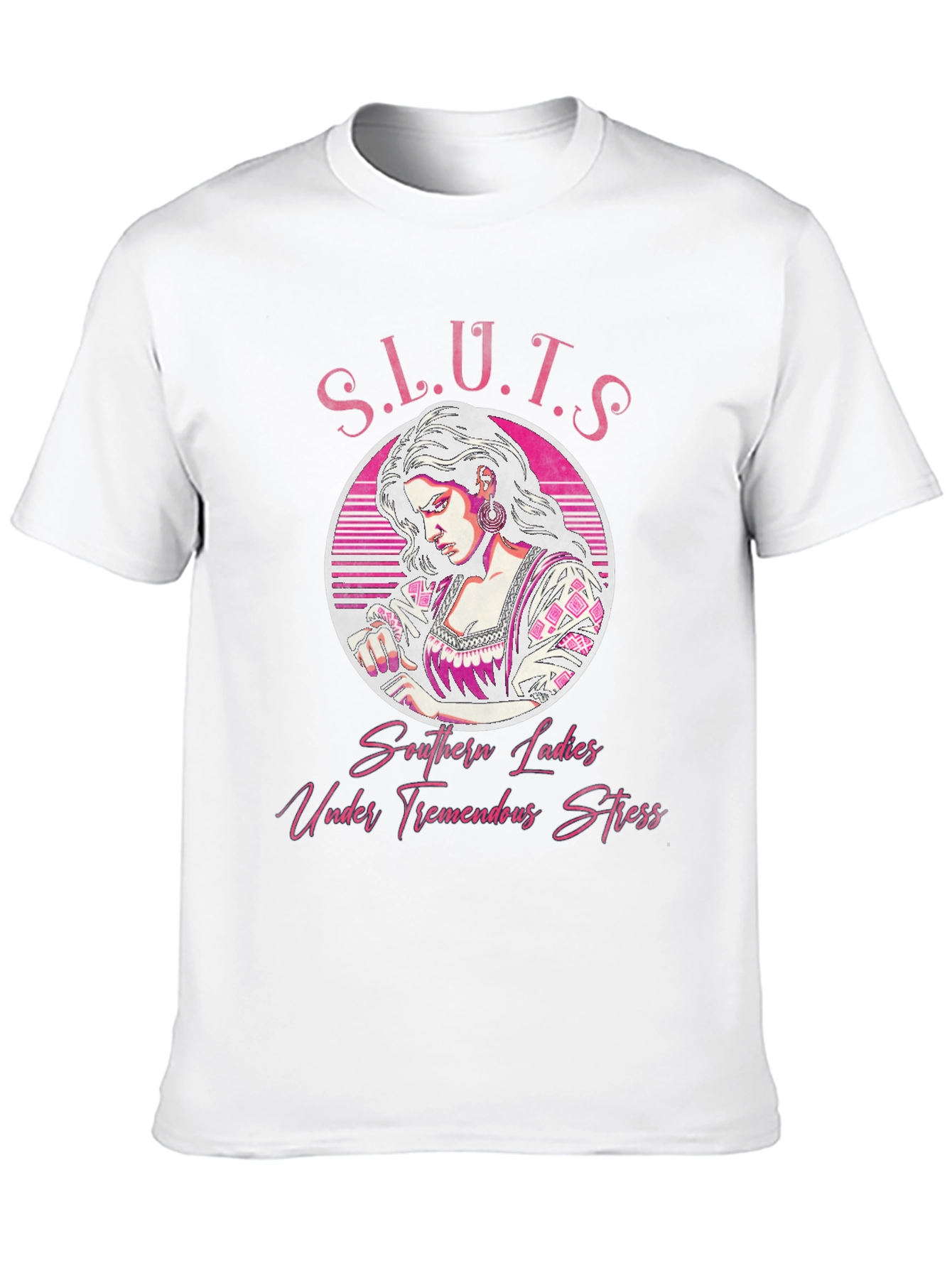 Black S.L.U.T.S T-Shirt - Southern Ladies Under Tremendous Stress view 10