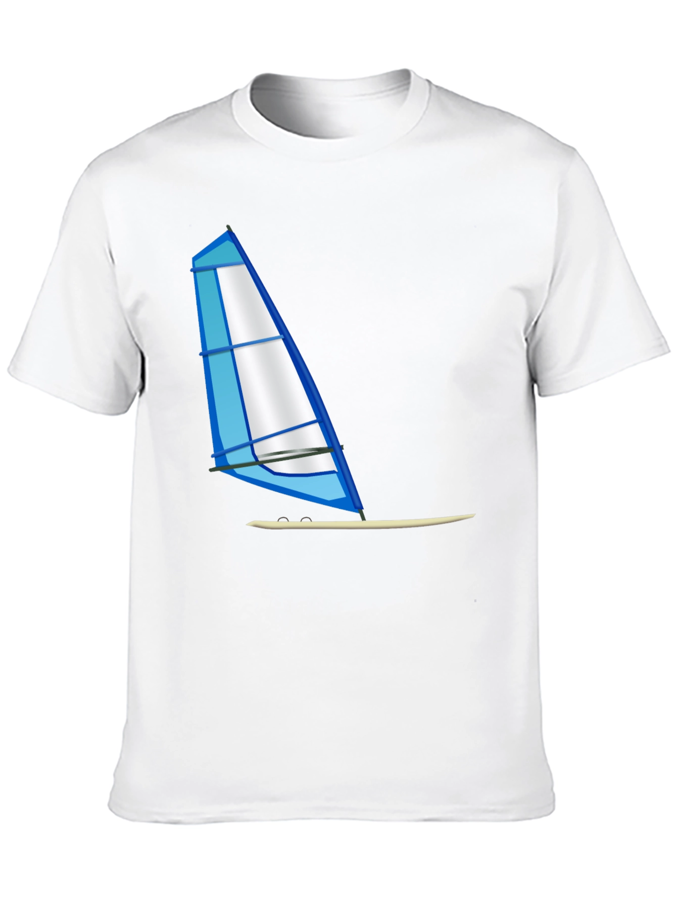 Black Windsurf Graphic Tee - Black Cotton T-Shirt view 10