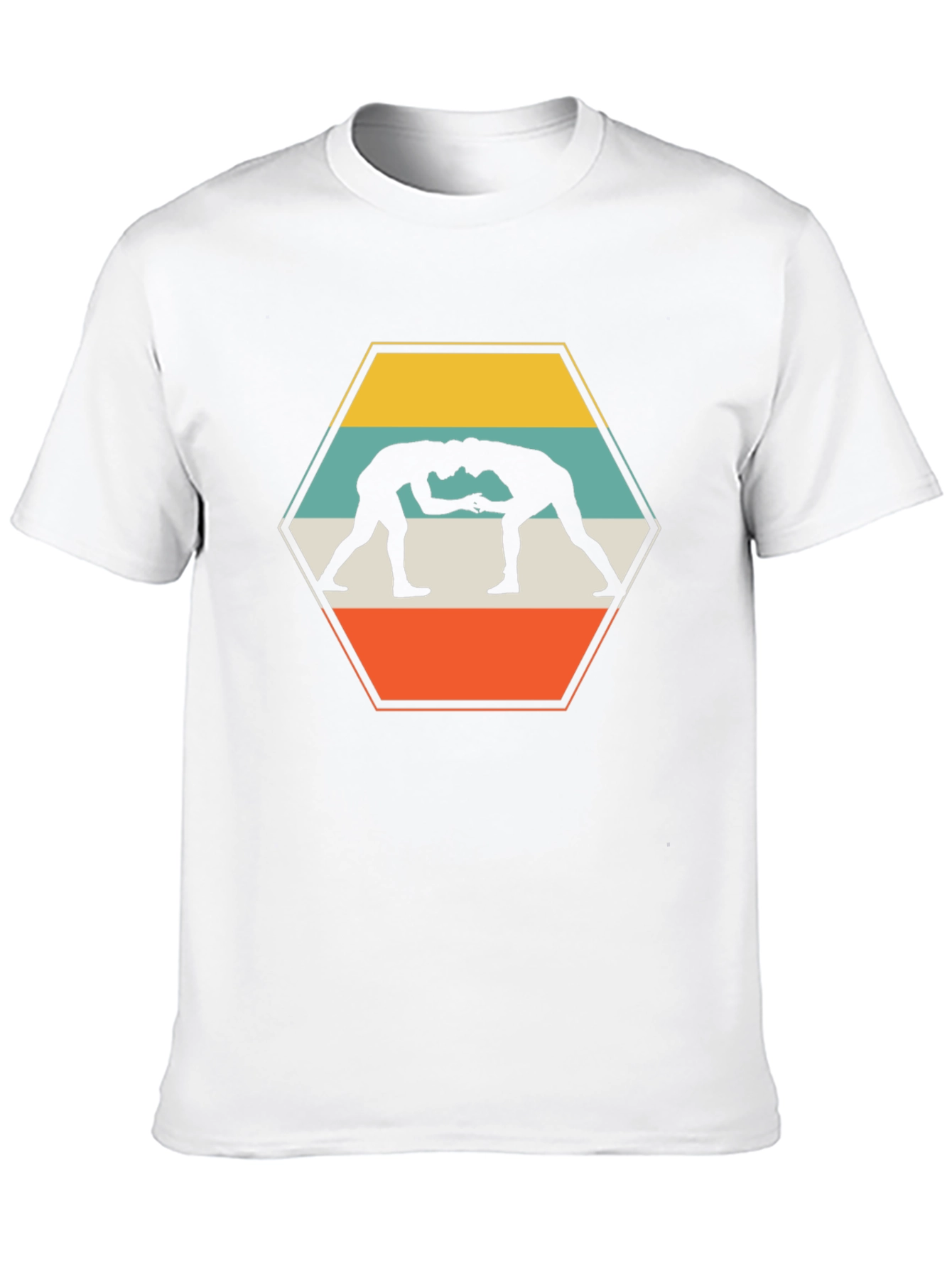 Black Wrestling Retro T-Shirt view 10