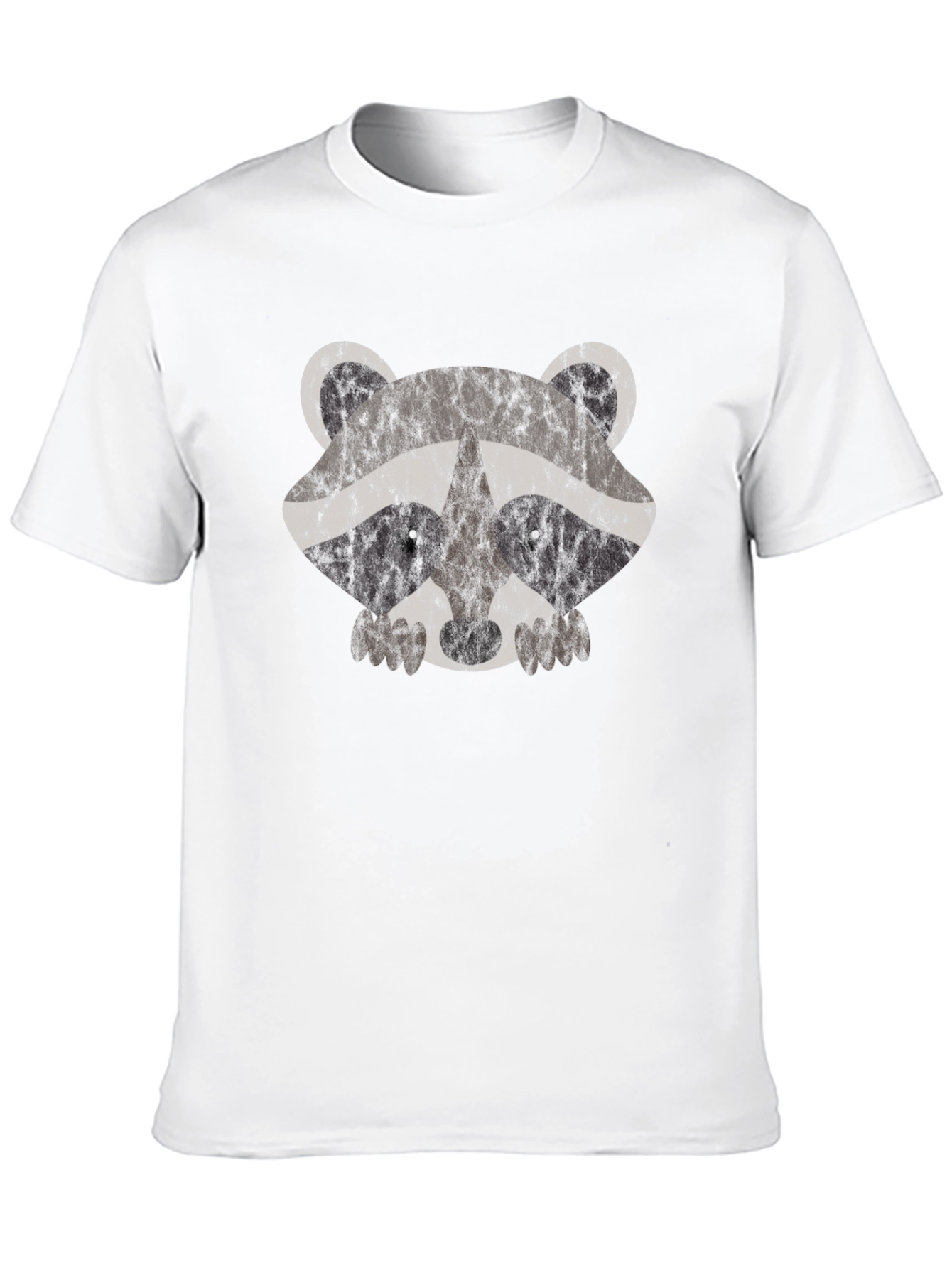 Black Cute Raccoon Graphic Tee - Men's Black T-Shirt view 10