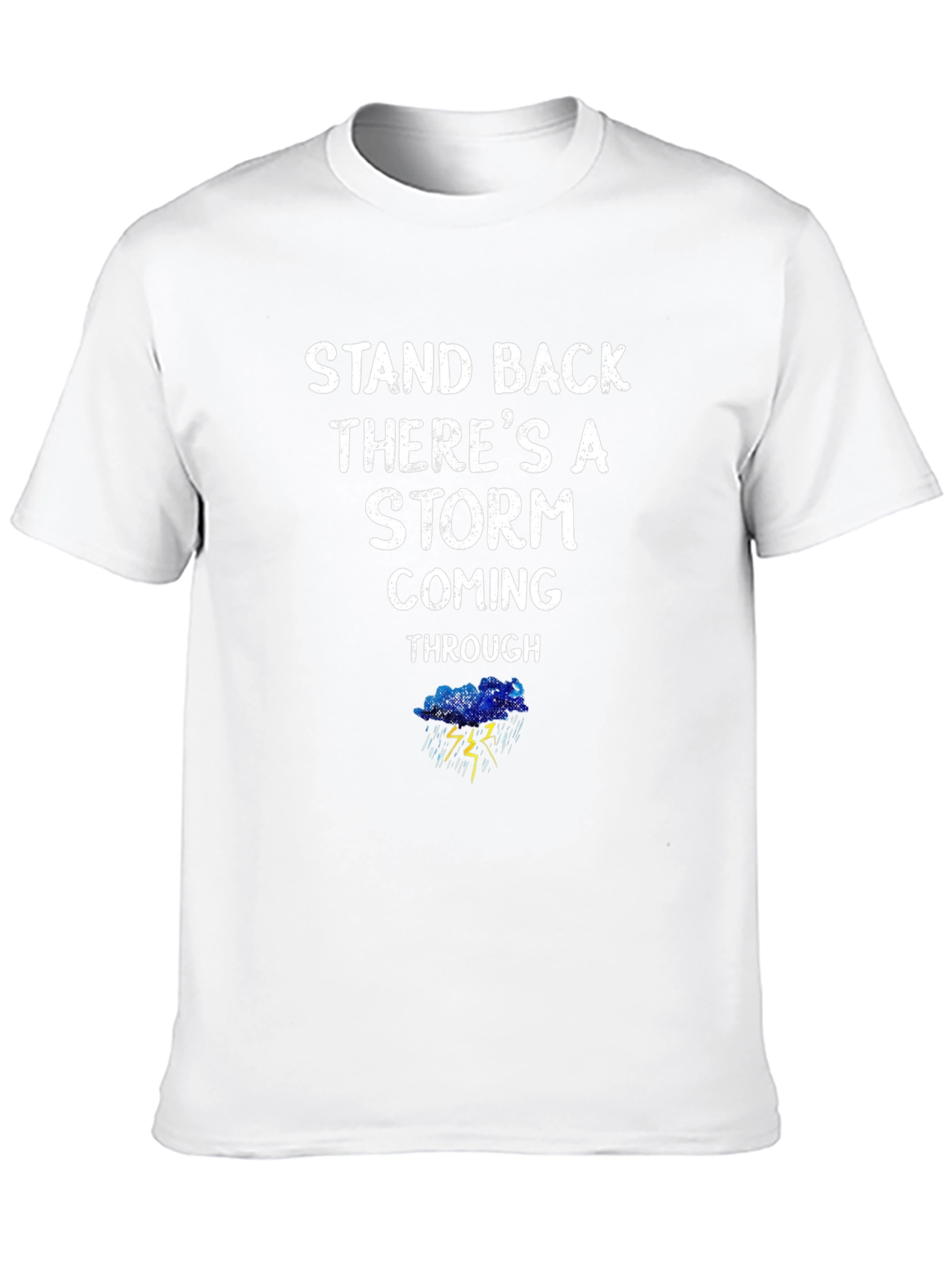 Black Stand Back Storm Graphic Black Tee view 10