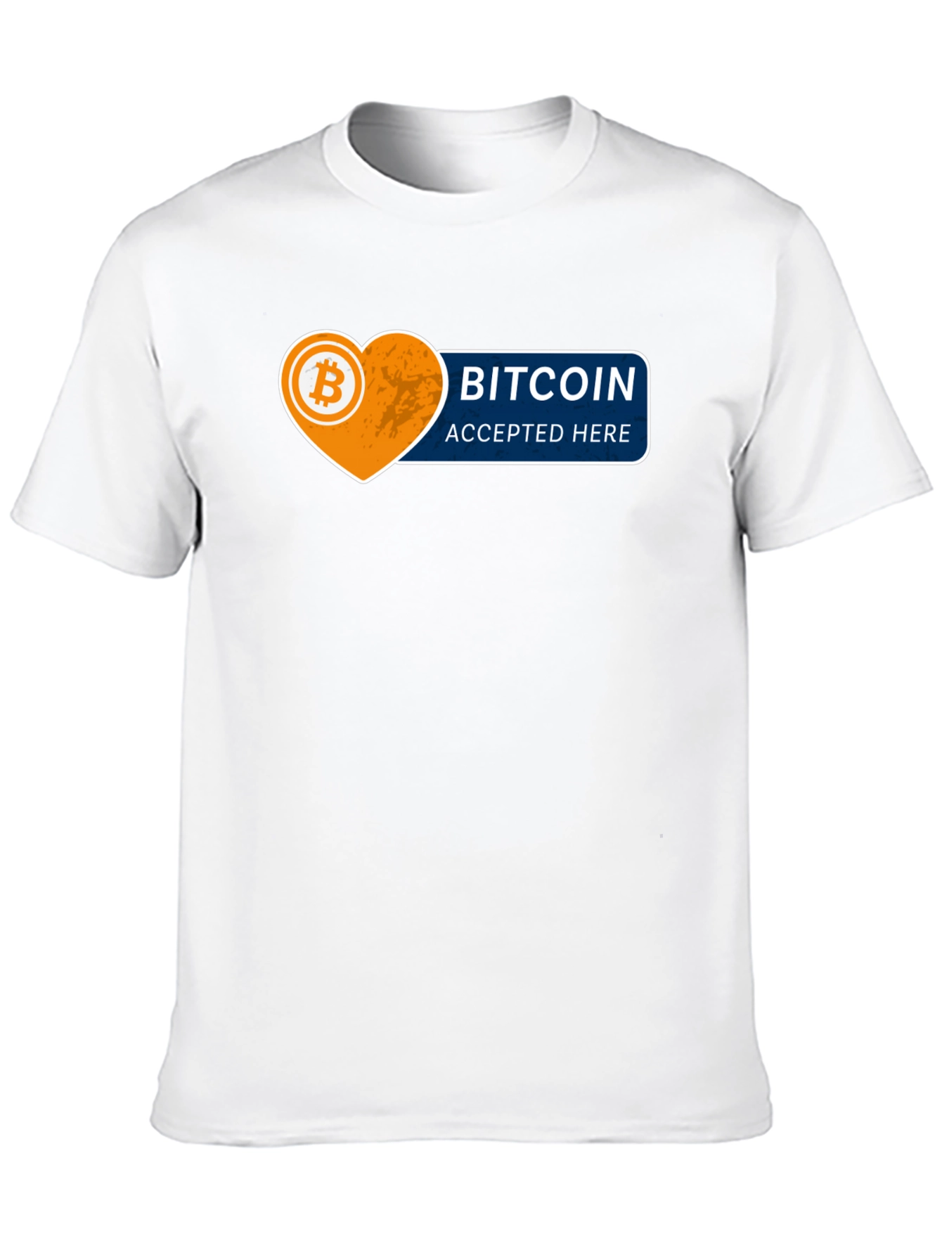 Black Bitcoin Accepted Here Graphic Tee - Black Cotton T-Shirt view 10