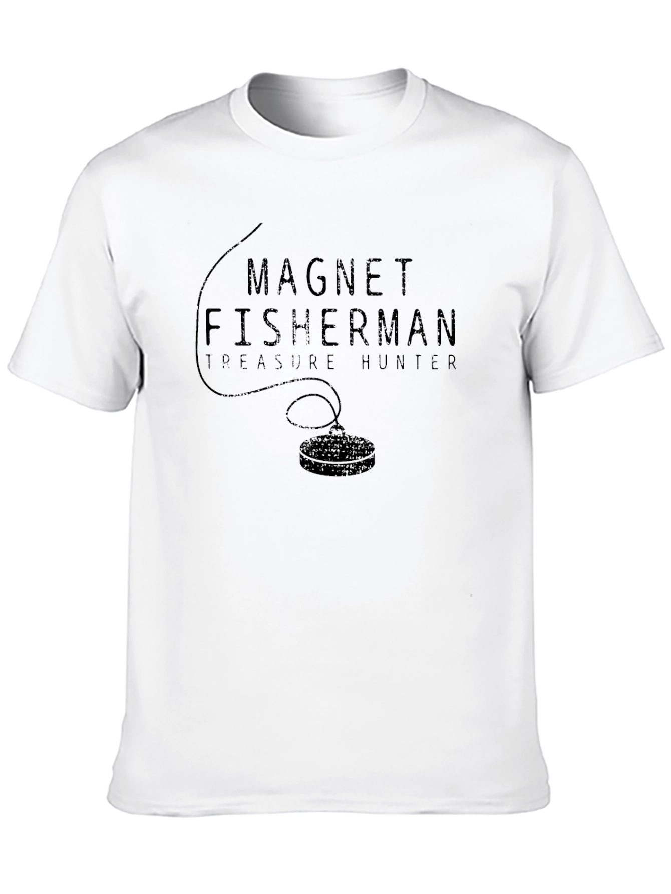 Black Magnet Fisherman Treasure Hunter T-Shirt view 10