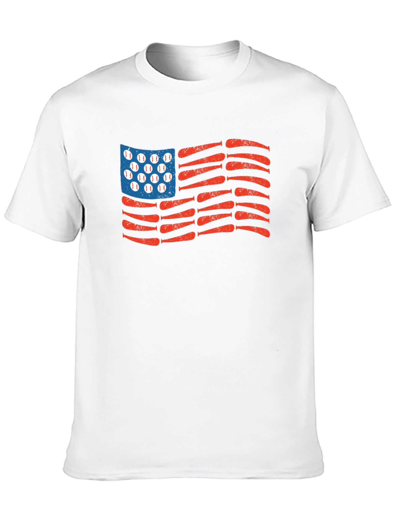 Black American Baseball Flag T-Shirt view 10