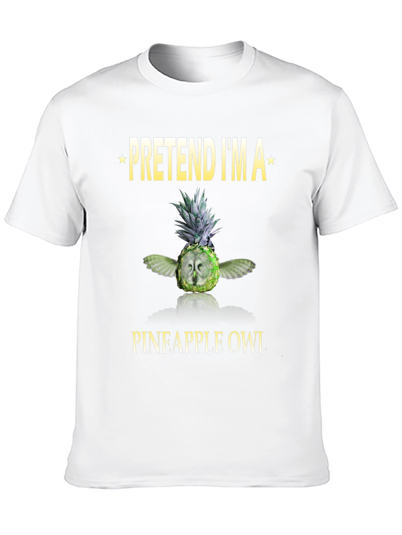 Black Pretend I'm a Pineapple Owl T-Shirt view 10