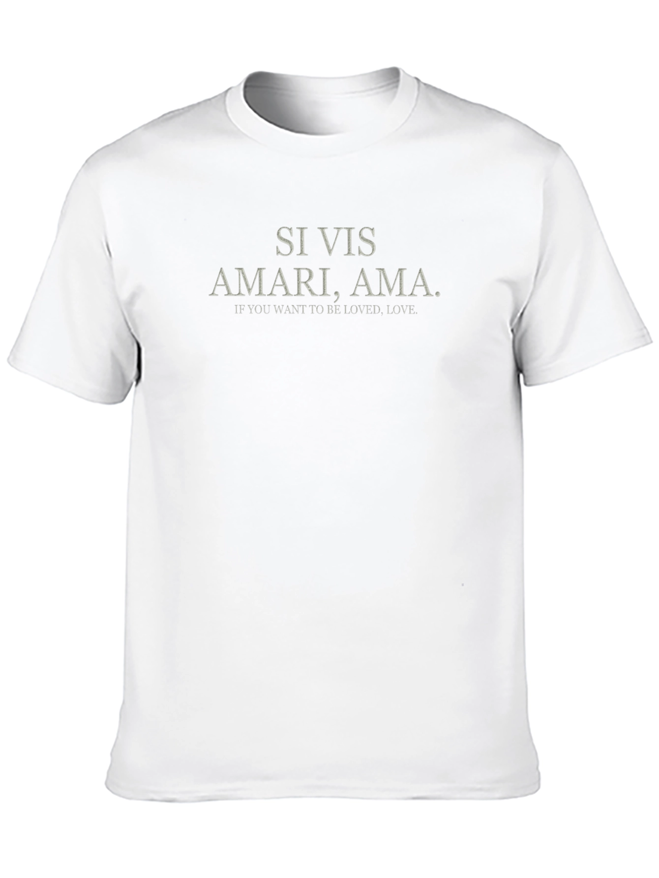 Black Si Vis Amari, Ama. T-Shirt - Latin Quote Tee view 10