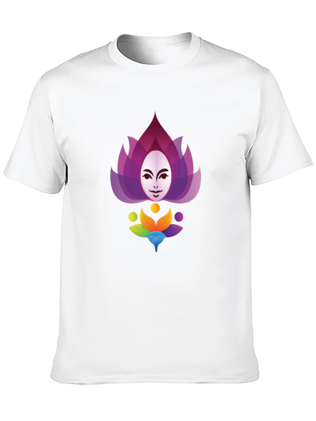 Black Lotus Face Graphic T-Shirt - Stylish Cotton Blend view 10