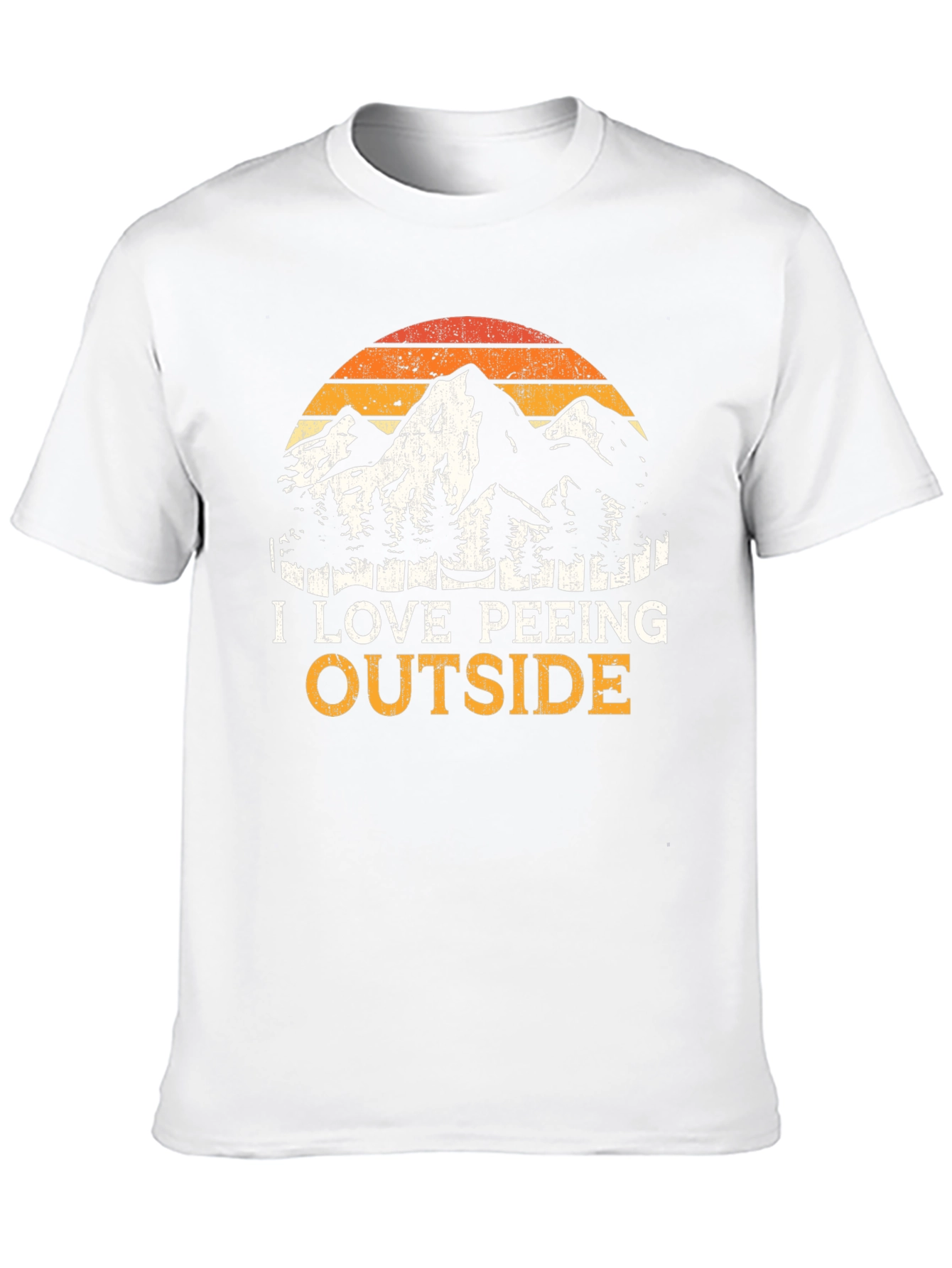 Black I Love Peeing Outside Black T-Shirt view 10